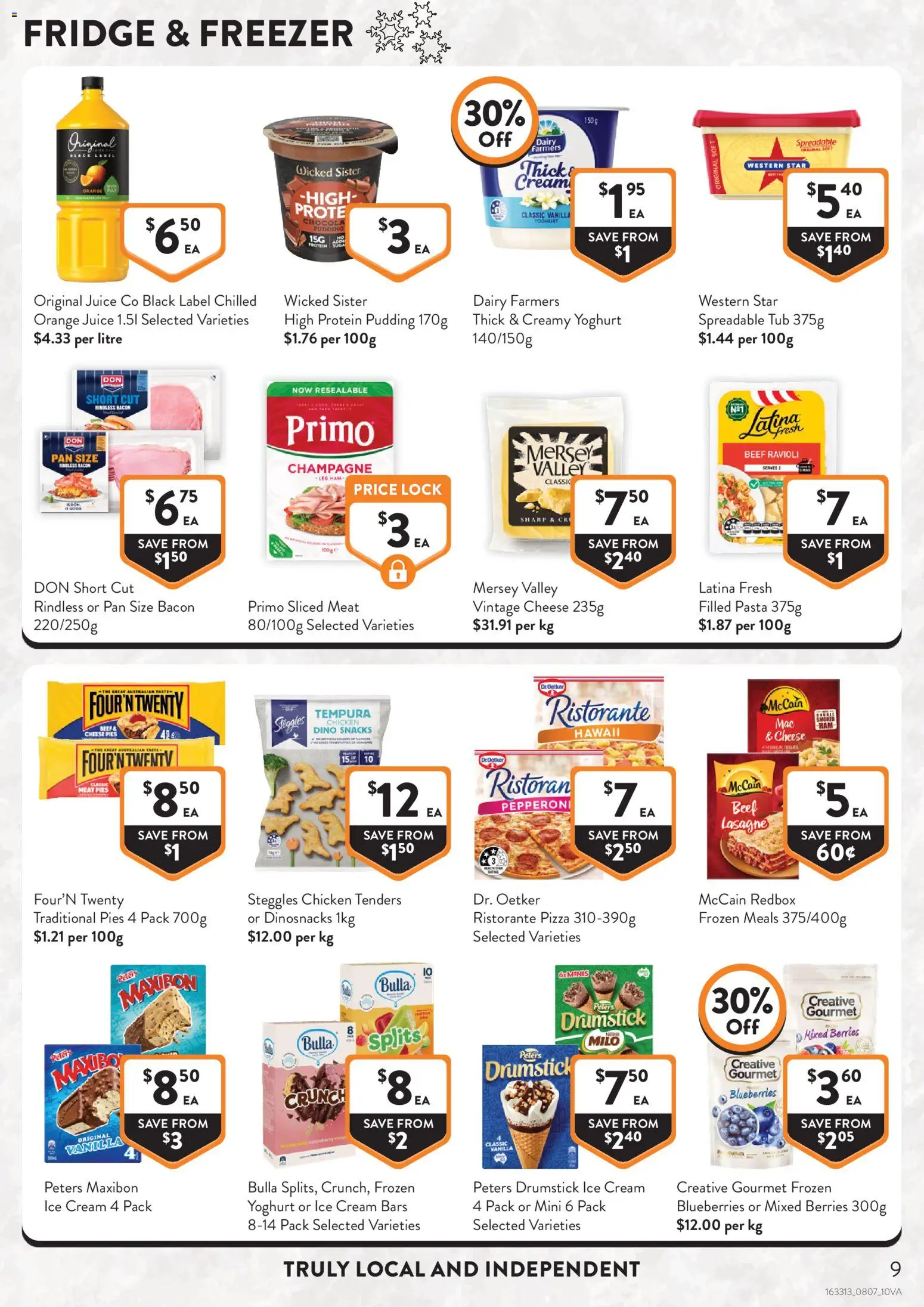 Foodworks catalogue - valid from 08/07/2026 | Page: 9 | Products: Pizza, Pasta, Cream, Pudding