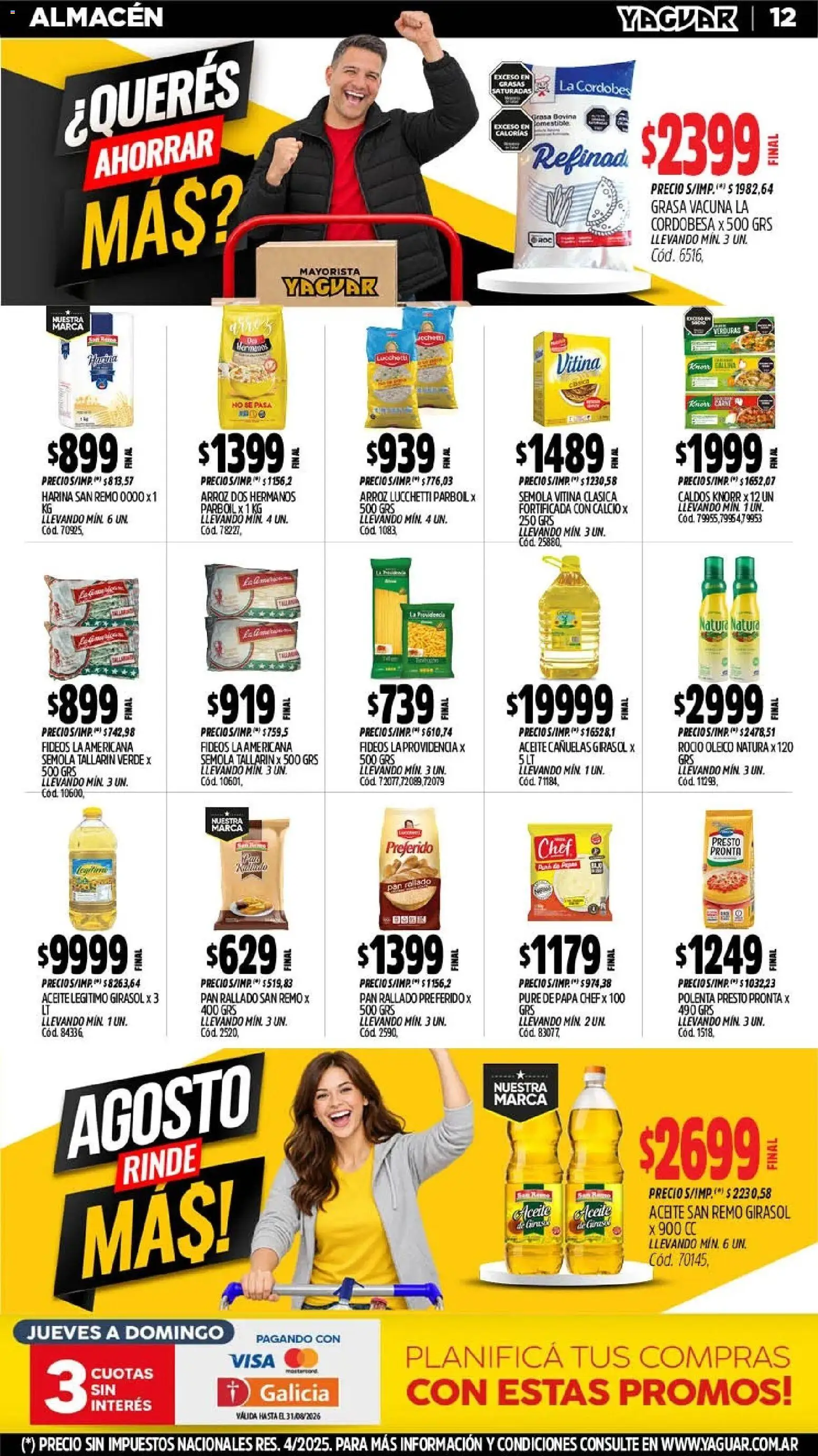 Yaguar - Oferta Semanal Salta │ válido desde el 17/07/2026 | Página: 14 | Productos: Papa, Aceite, Carne, Pan