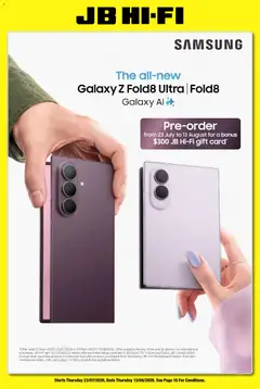 Preview of JB Hi-Fi Samsung Galaxy Z Fold8 - valid from 23/07/2026