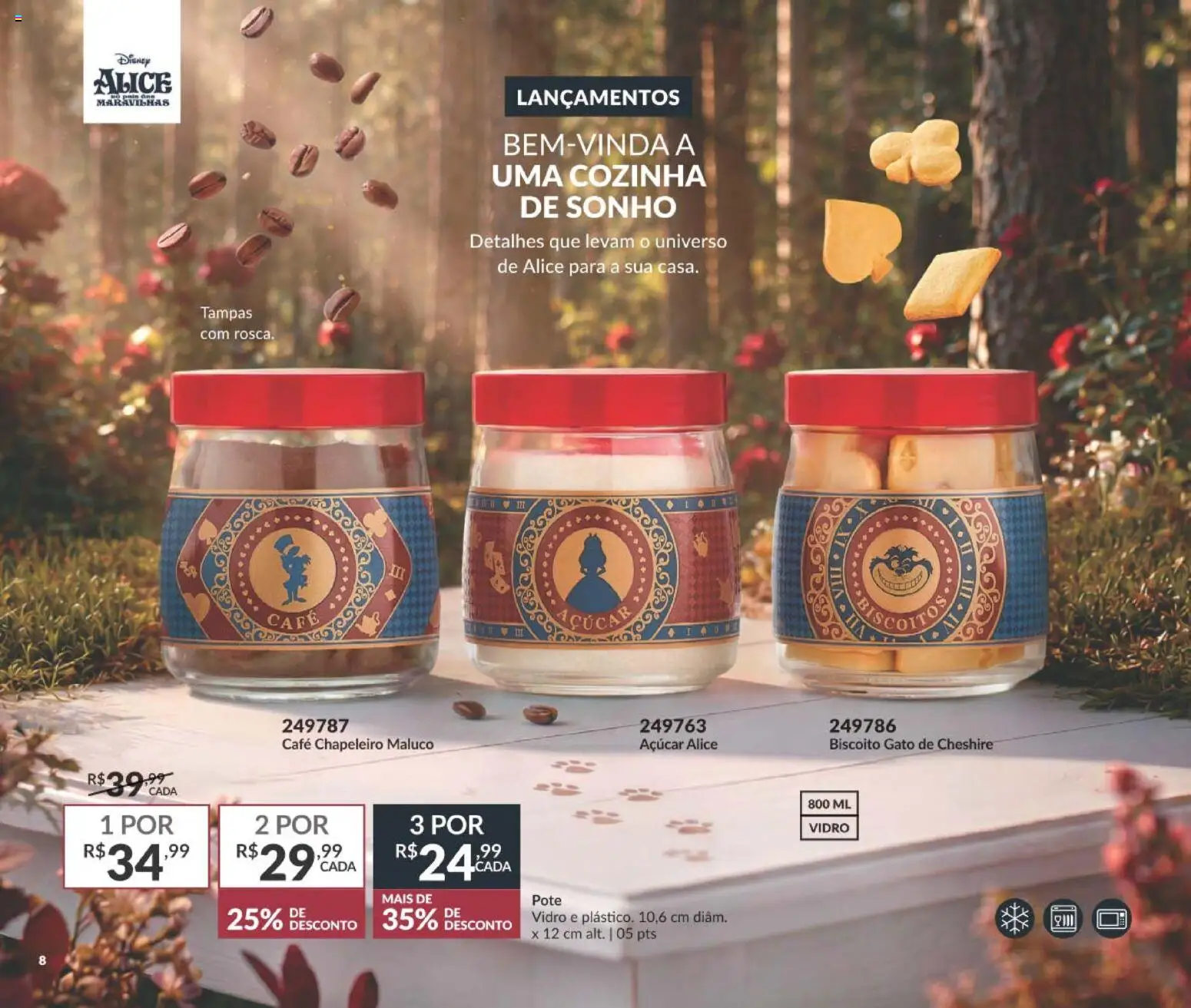 Avon Folheto - válido de 01/09/2026 | Página: 8 | Produtos: Biscoito, Sonho, Café, Açúcar