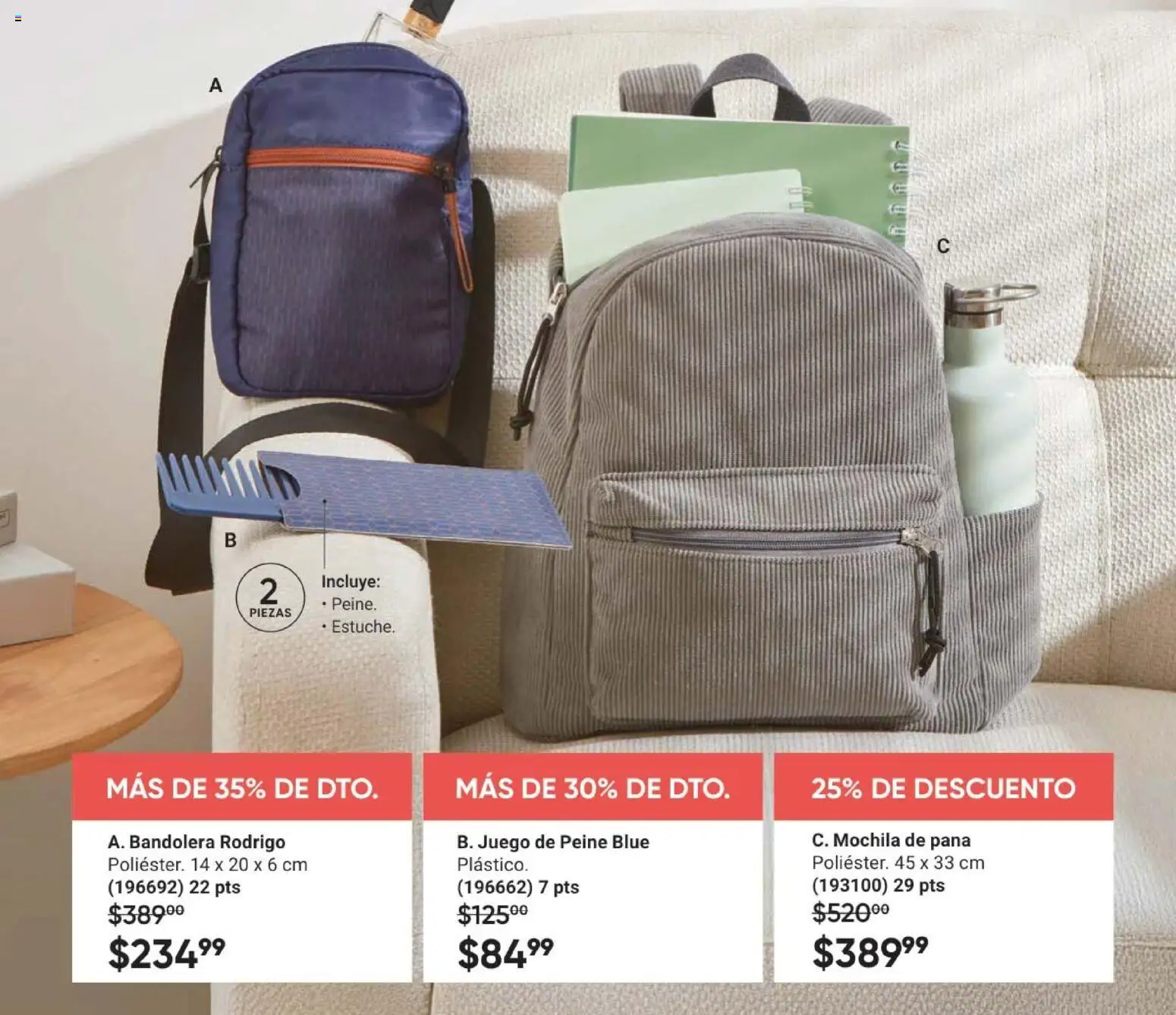 Nuevas ofertas de AVON válidas en toda la República Mexicana desde el 24.04.2026. ¡Encuentra las mejores ofertas en AVON Casa & Estilo 7 2026! | Página: 97 | Productos: Mochila, Juego, Peine