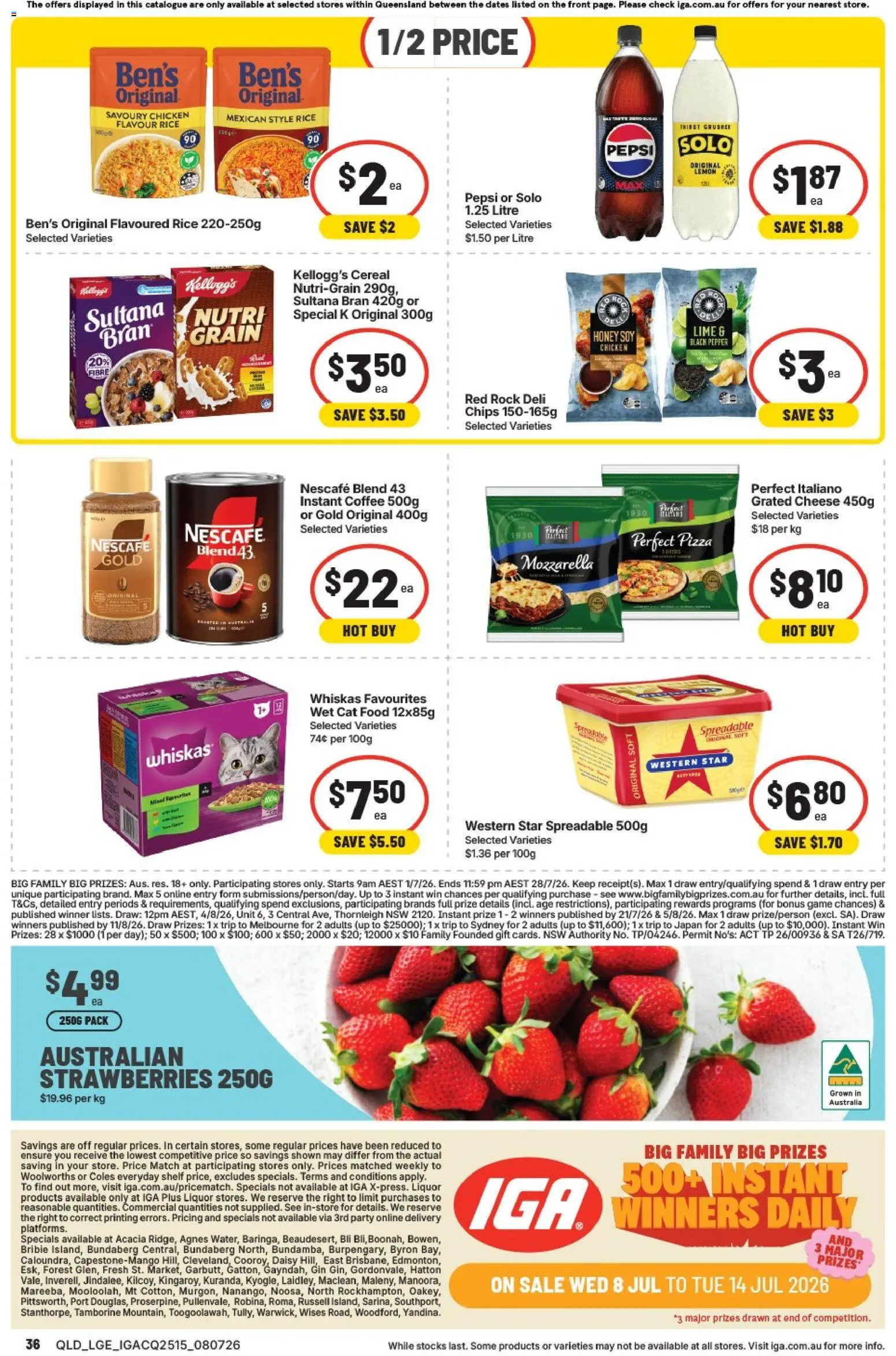 IGA catalogue - valid from 08/07/2026 | Page: 32 | Products: Cheese, Coffee, Pizza, Pepsi