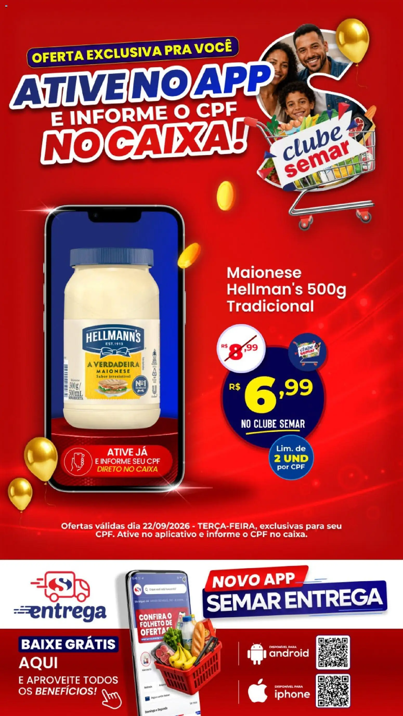 Semar Supermercado Terça-feira 22 Setembro