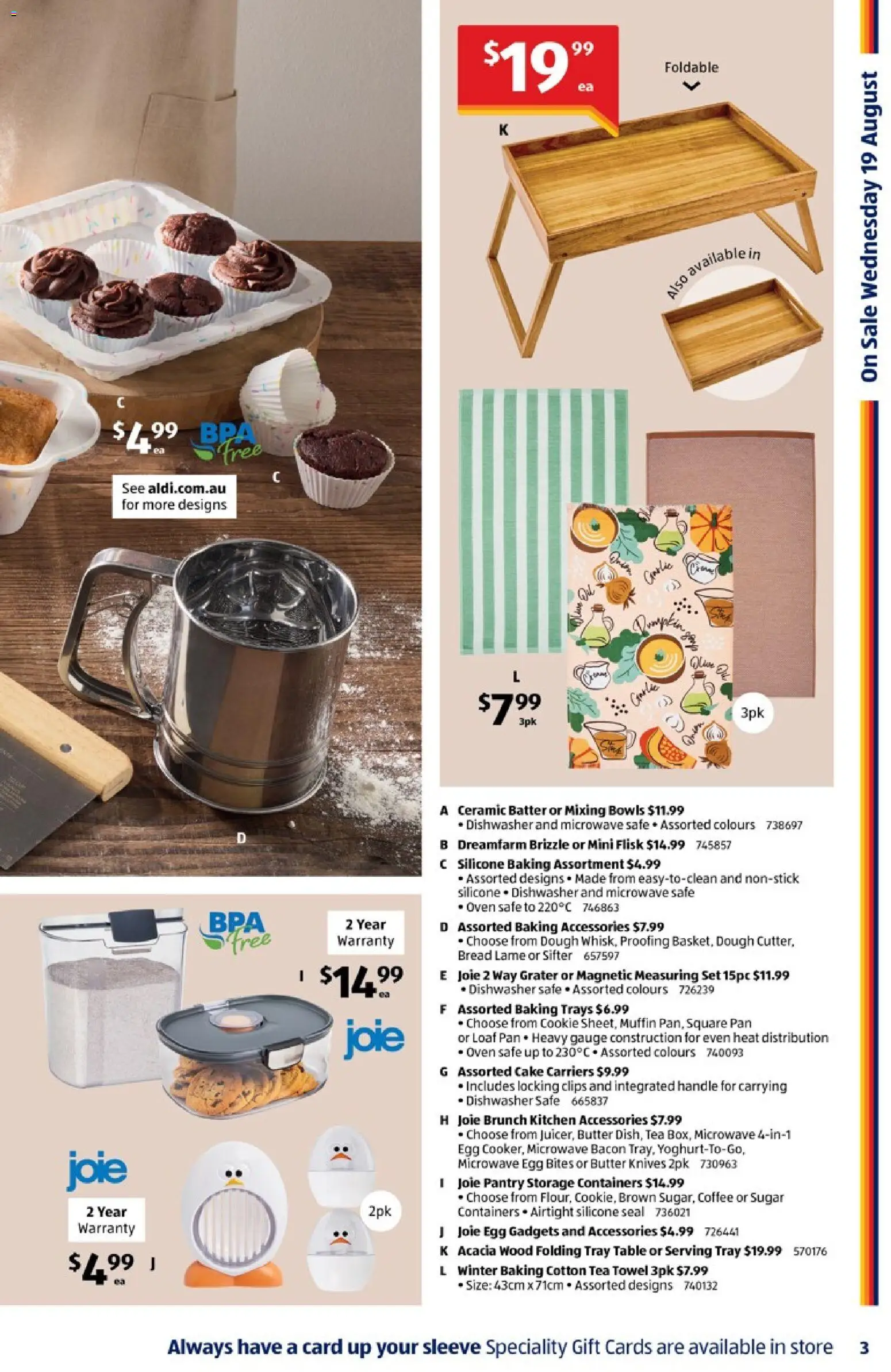 Aldi catalogue - valid from 19/08/2026 | Page: 3 | Products: Butter, Bread, Safe, Dishwasher