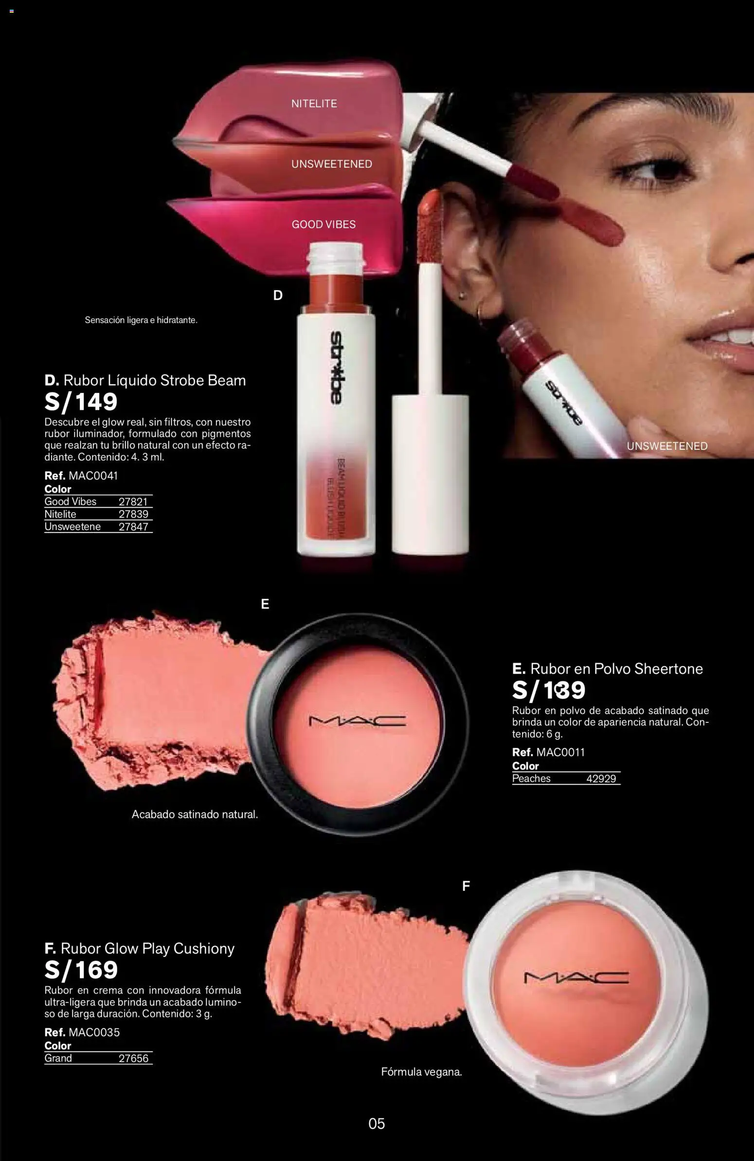 Catálogo Leonisa válido desde 04/08/2026 | Página: 5 | Productos: Crema, Polvo, Rubor