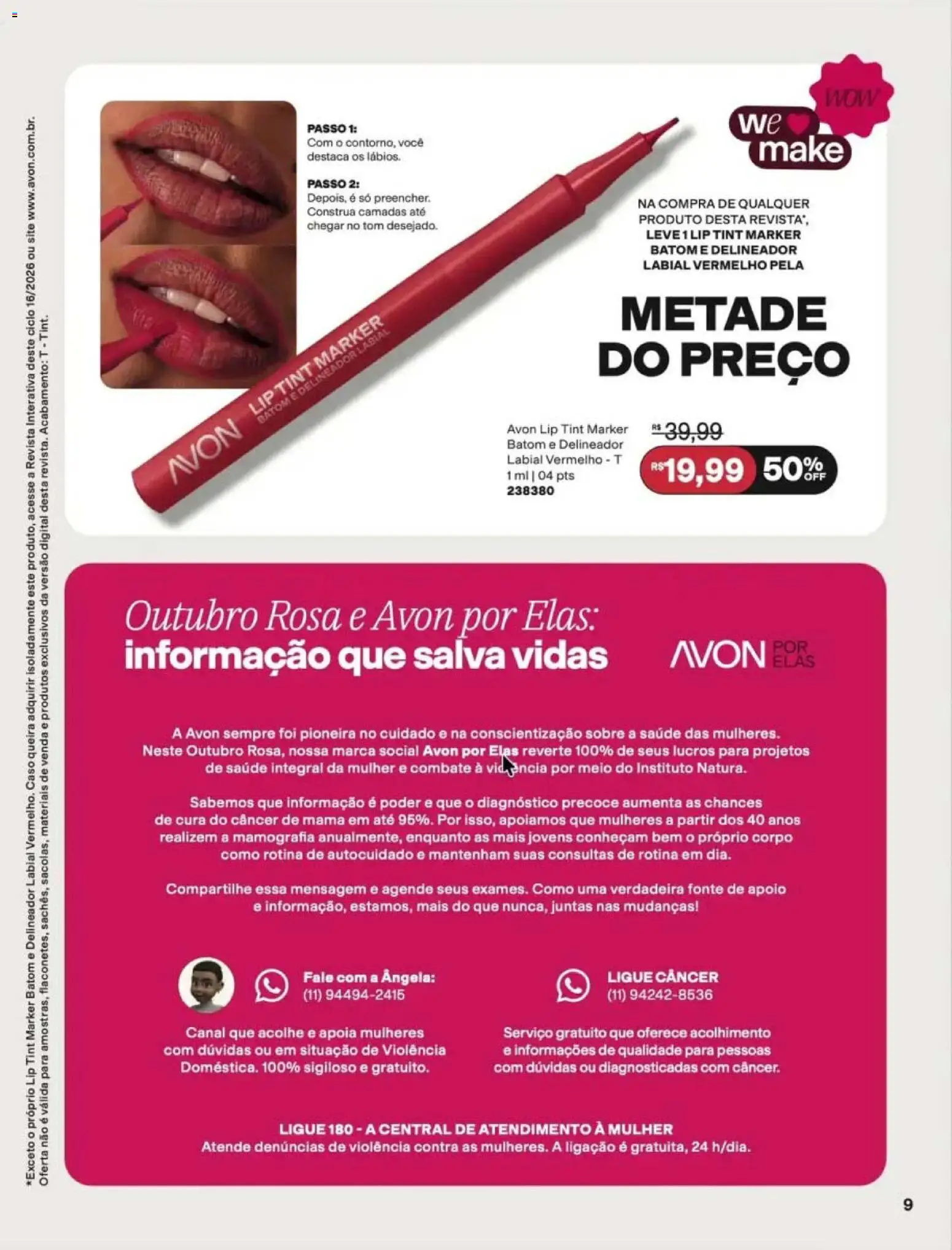 Avon Folheto - válido de 12/10/2026 | Página: 9 | Produtos: Delineador, Batom, Revista