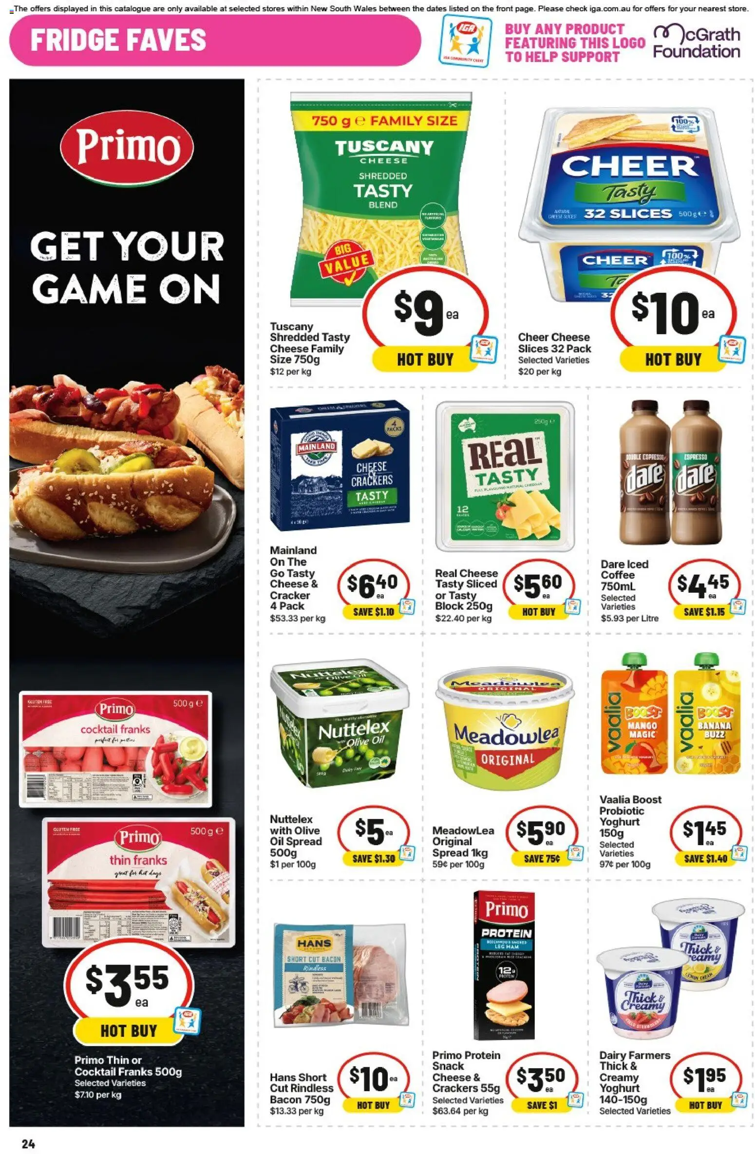 IGA catalogue - valid from 09/09/2026 | Page: 25 | Products: Dairy, Cheese, Game, Fridge