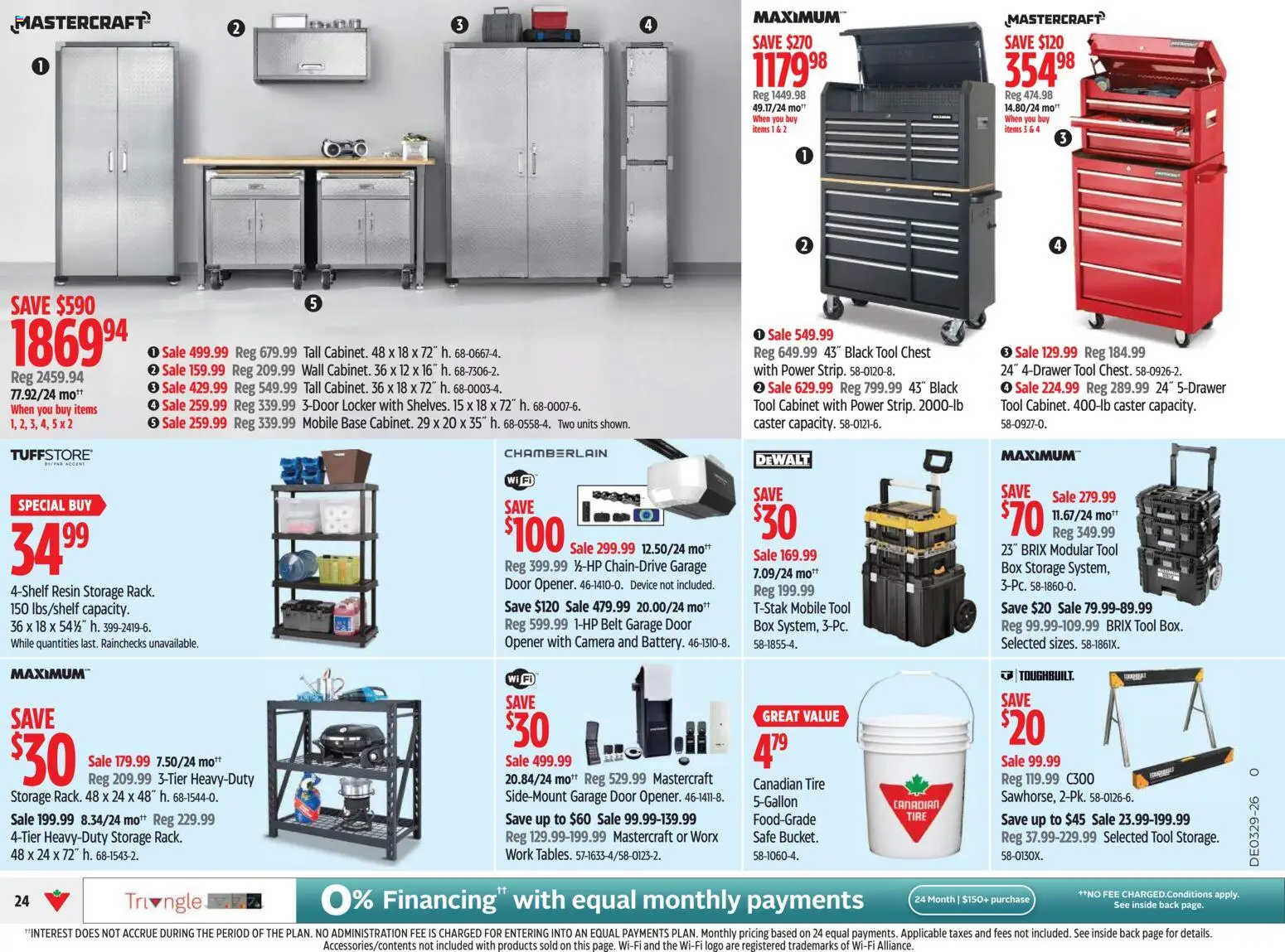 Canadian Tire flyer valid from Jul 16, 2026 | Page: 24 | Products: Belt, Camera, Cabinet, Box