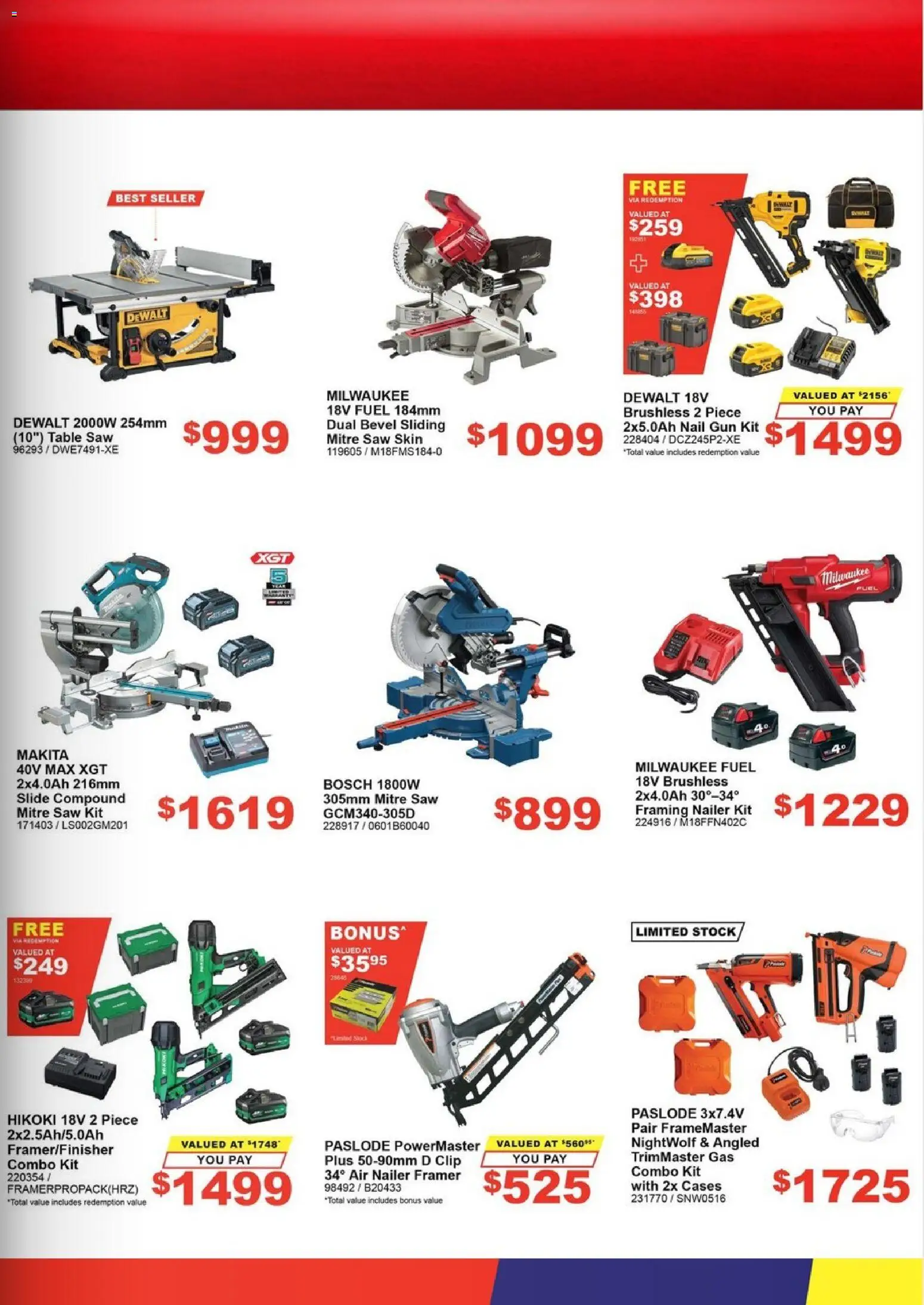 Total Tools catalogue - valid from 04/08/2026 | Page: 13 | Products: Table, Saw, Clip