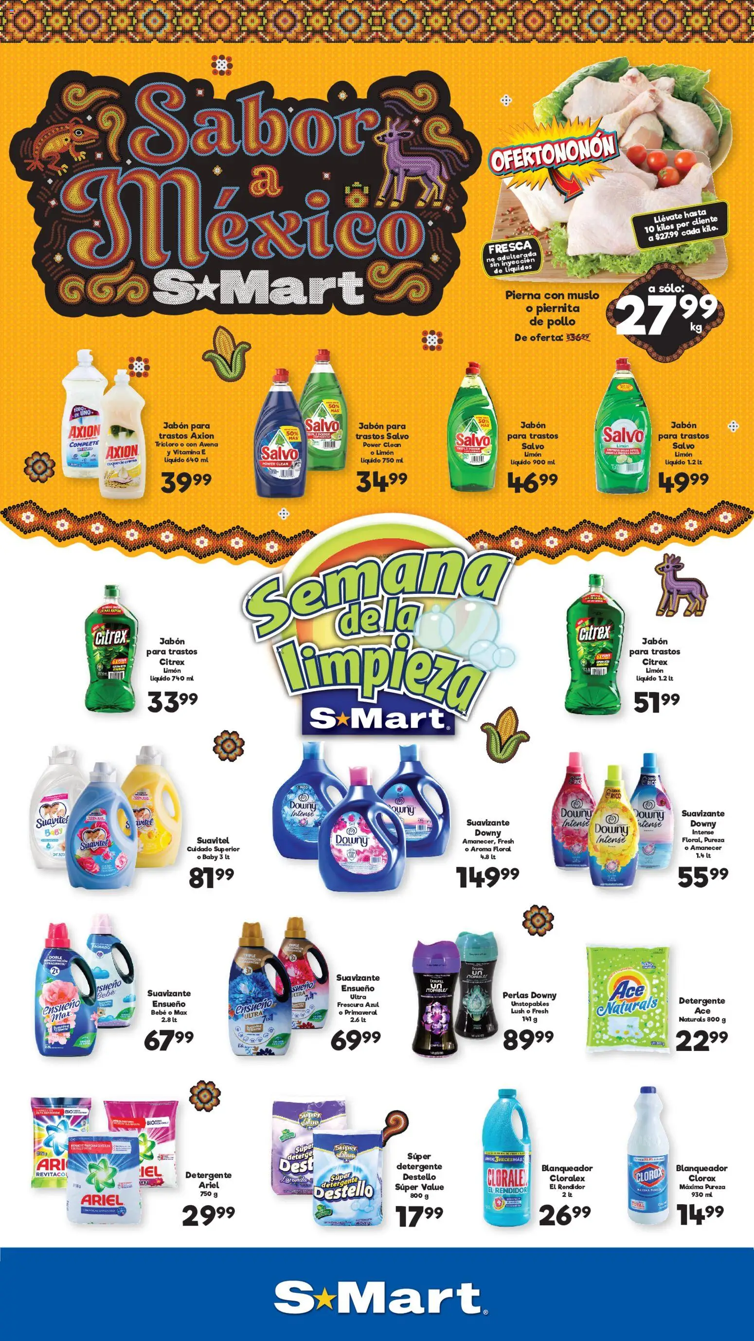 Nuevas ofertas de S-Mart válidas en toda la República Mexicana desde el 04/09/2026. ¡Encuentra las mejores ofertas en S-Mart folleto Ofertas de feria Chihuahua! | Página: 1 | Productos: Limón, Suavizante, Fragancia, Jabón