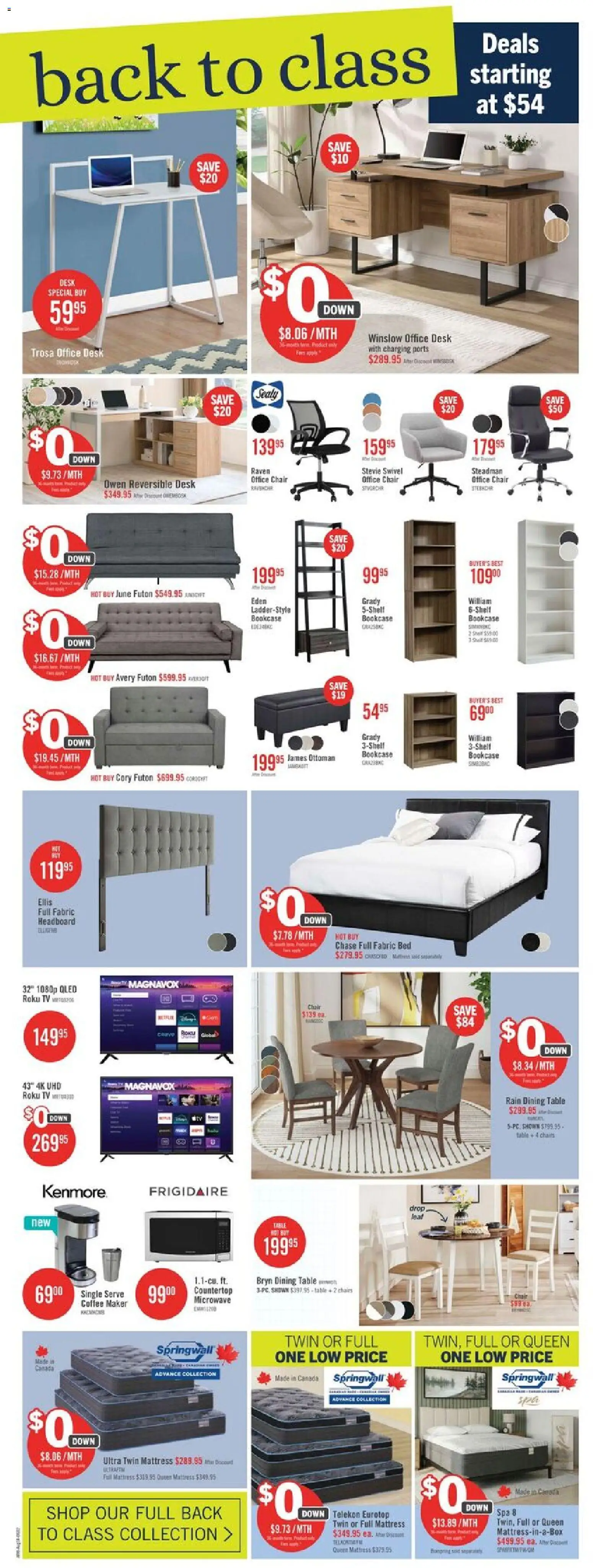 The Brick flyer valid from Aug 13, 2026 | Page: 8 | Products: Bed, Mattress, Coffee, Chairs