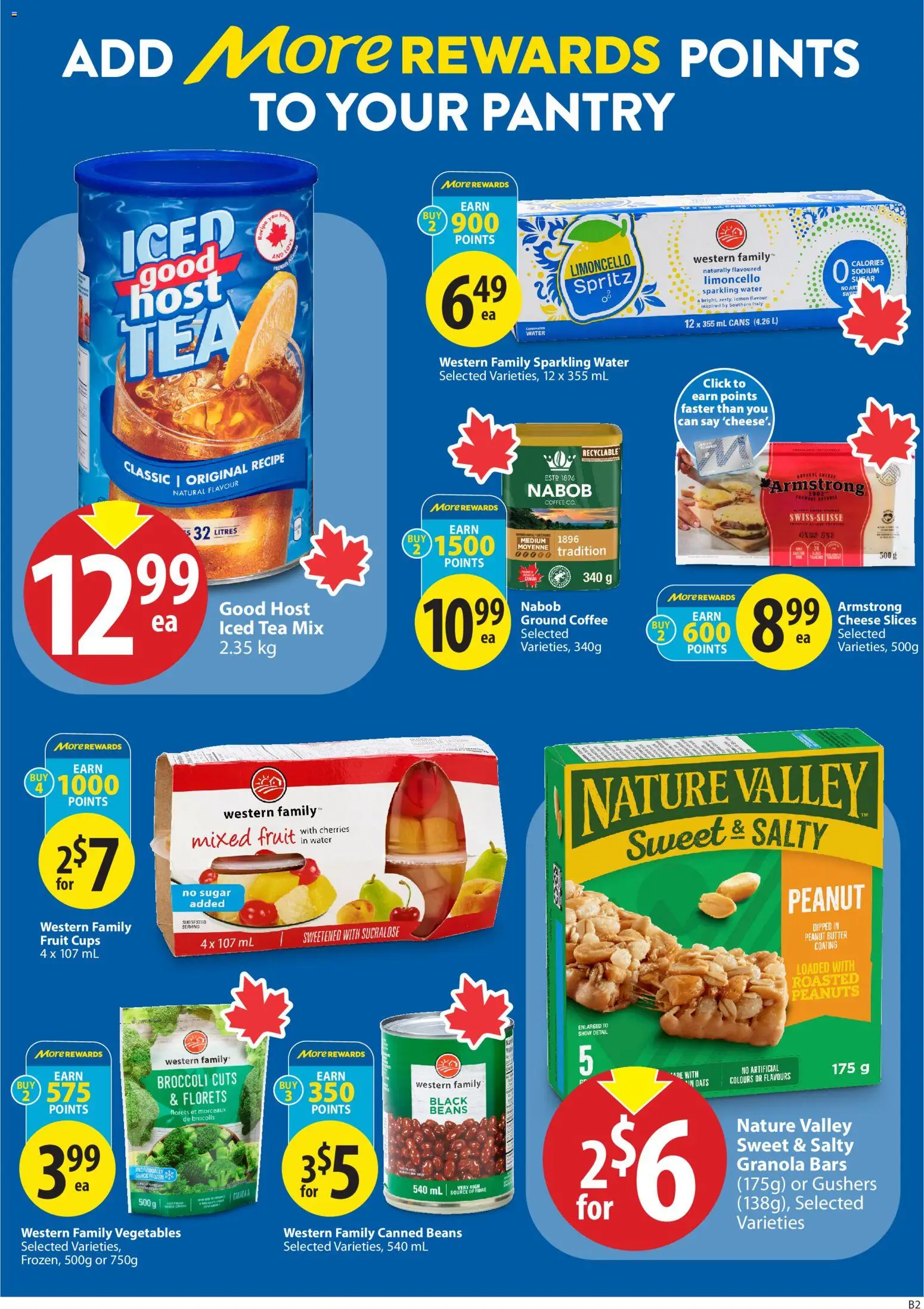 Save on foods flyer valid from 04.06.2026 | Page: 14 | Products: Tea, Butter, Cheese, Coffee