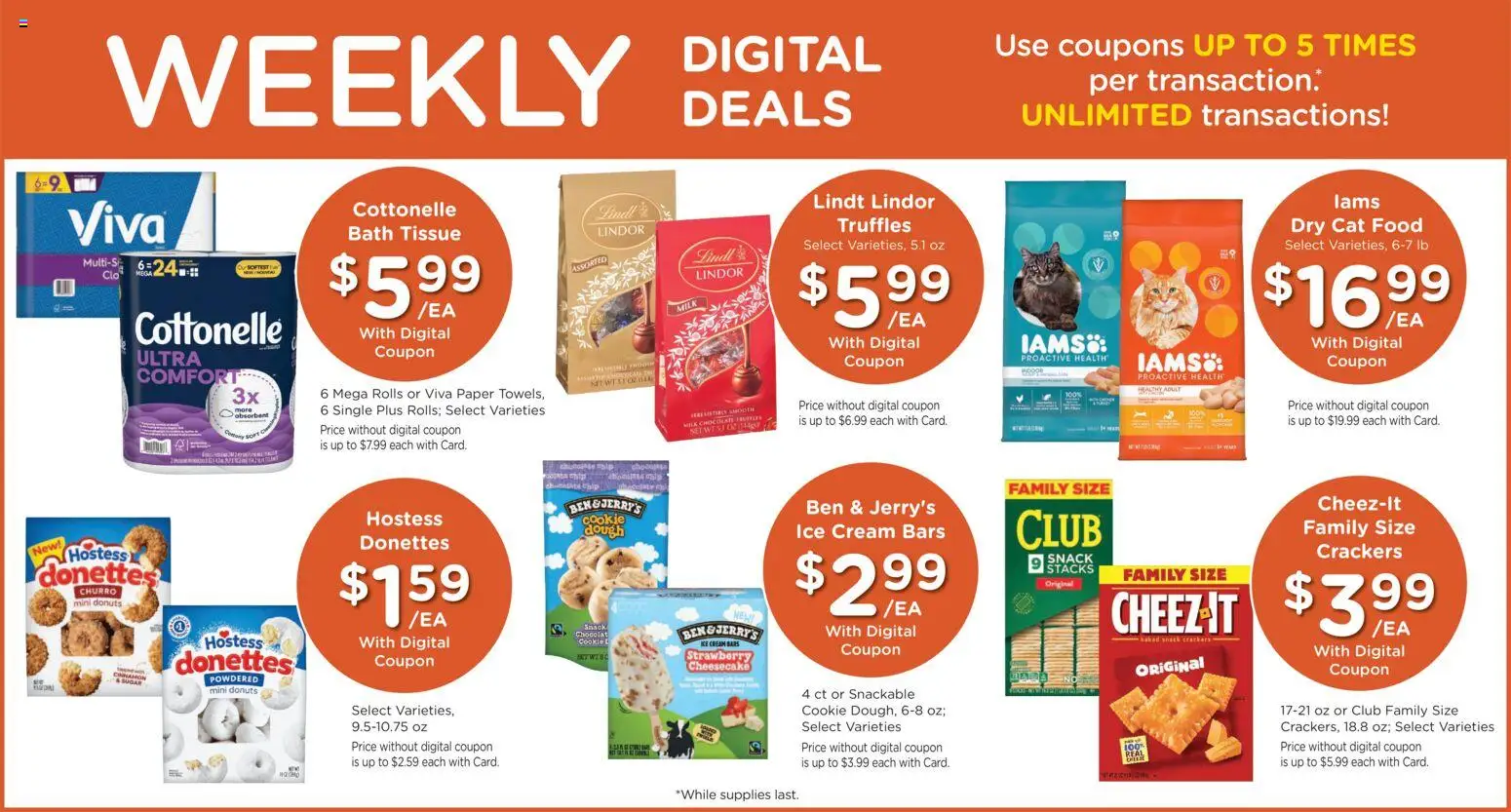 Fred Meyer Weekly Ad - valid from 06.05.2026 | Page: 3 | Products: Bath, Cat Food, Sugar, Cheesecake