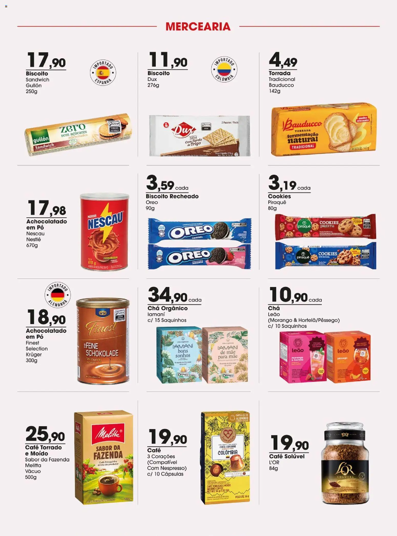 Zaffari Folheto - válido de 11/08/2026 | Página: 6 | Produtos: Nescau, Achocolatado, Chá, Biscoito recheado