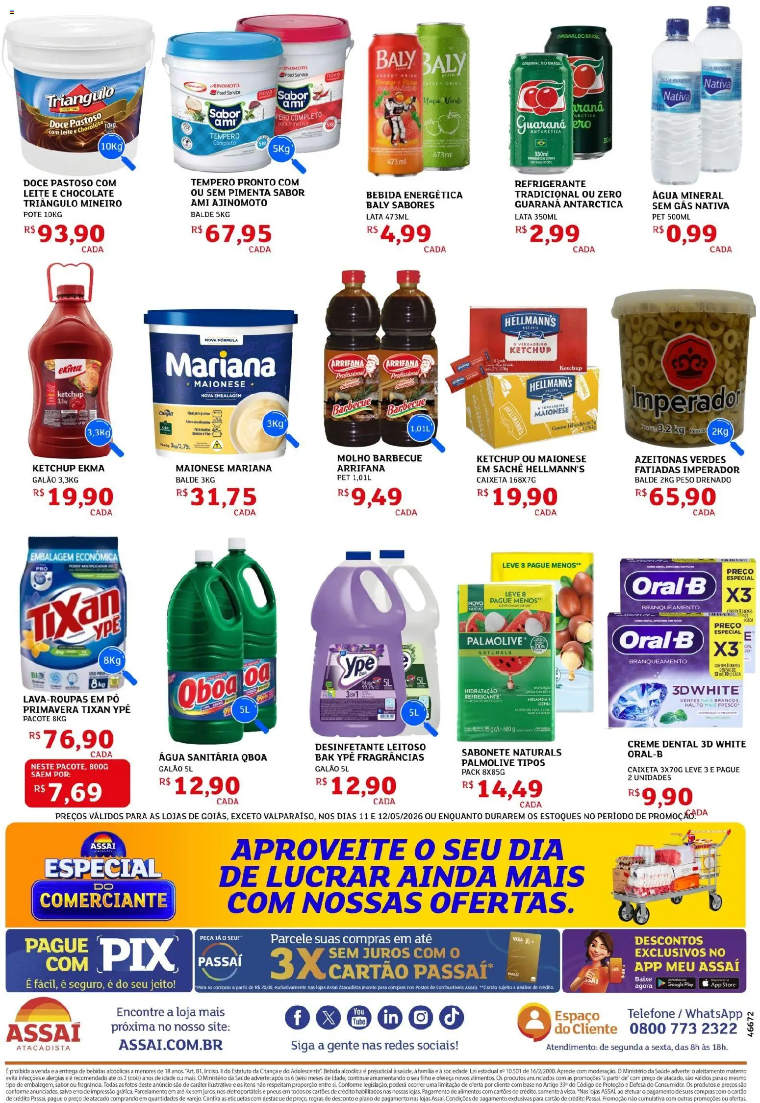 Assaí Atacadista Folheto - válido de 11.05.2026 | Página: 2 | Produtos: Ketchup, Refrigerante, Telefone, Balde