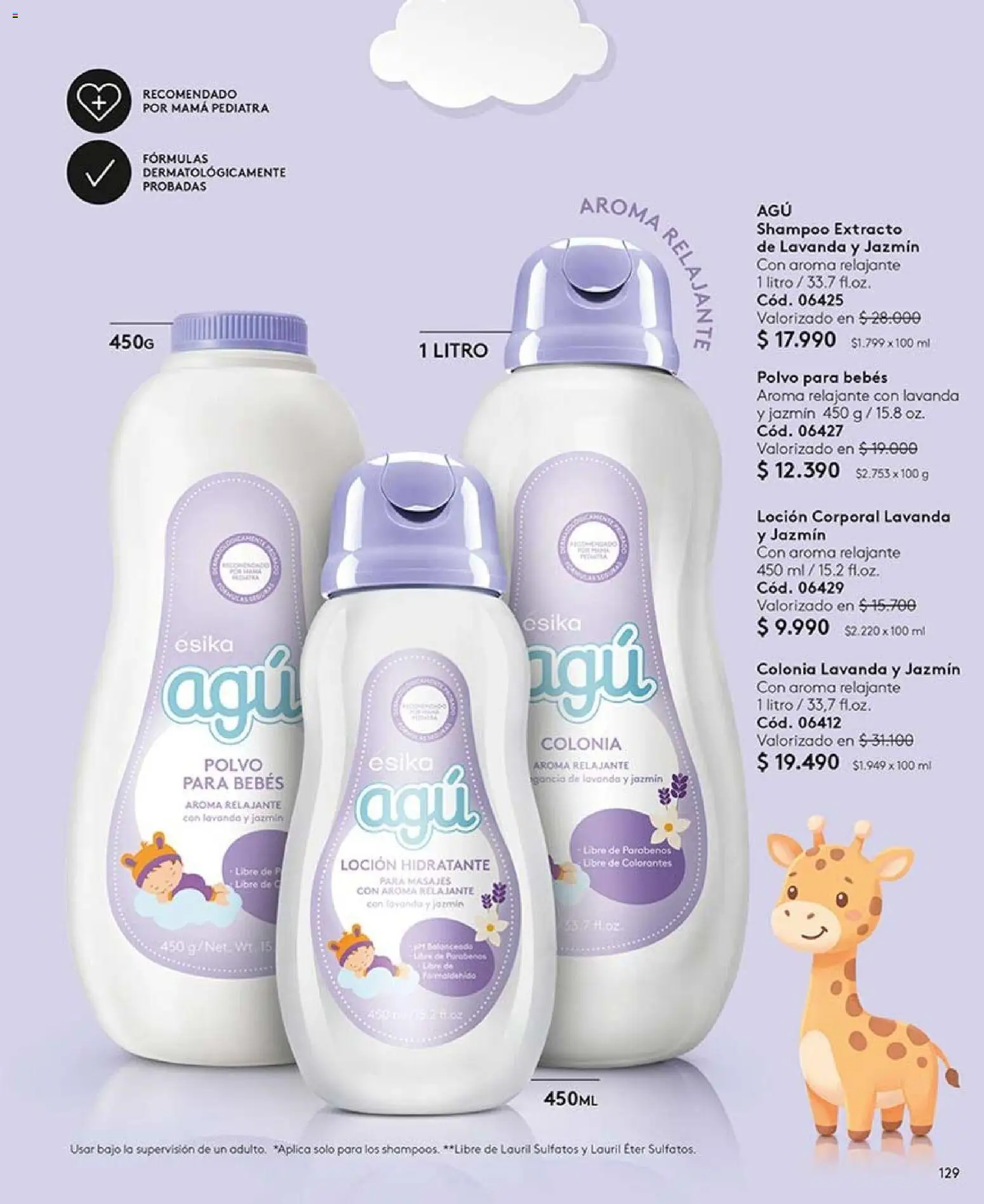 Catálogo Ésika Campaña 13 │ válido desde el 26.07.2026 | Página: 129 | Productos: Loción, Polvo, Shampoo