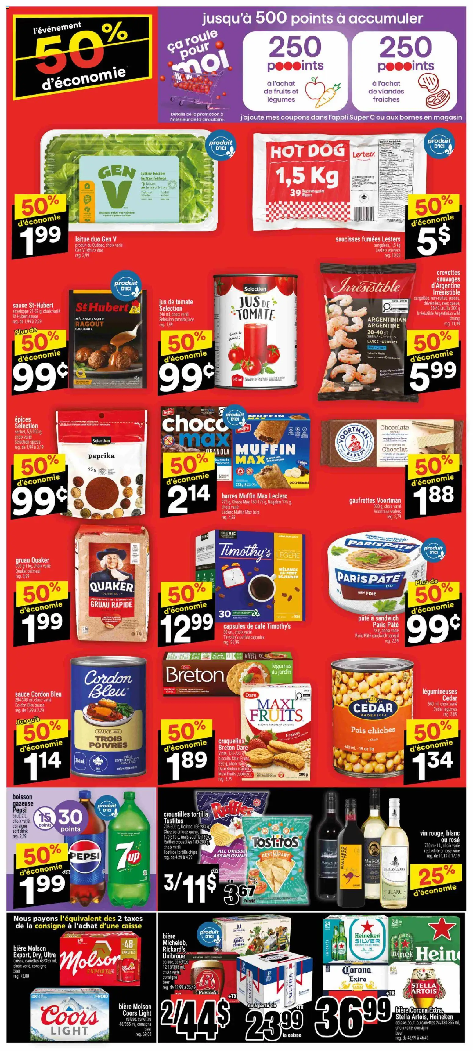 Super C flyer valid from Oct 1, 2026 | Page: 2 | Products: Shrimp, Capsules, Coffee, Beer