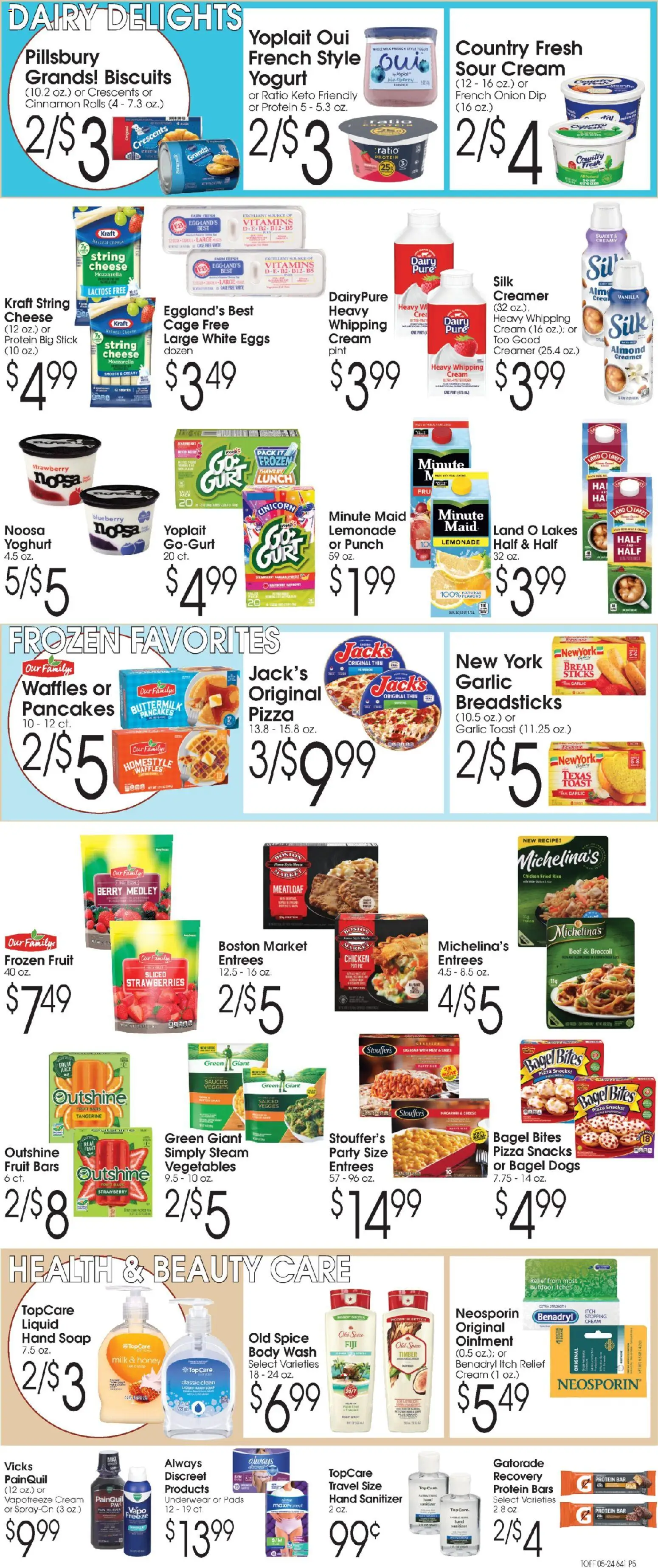 Family Fare Ad - valid from 24.05.2026 | Page: 5 | Products: Milk, Eggs, Bread, Sauce
