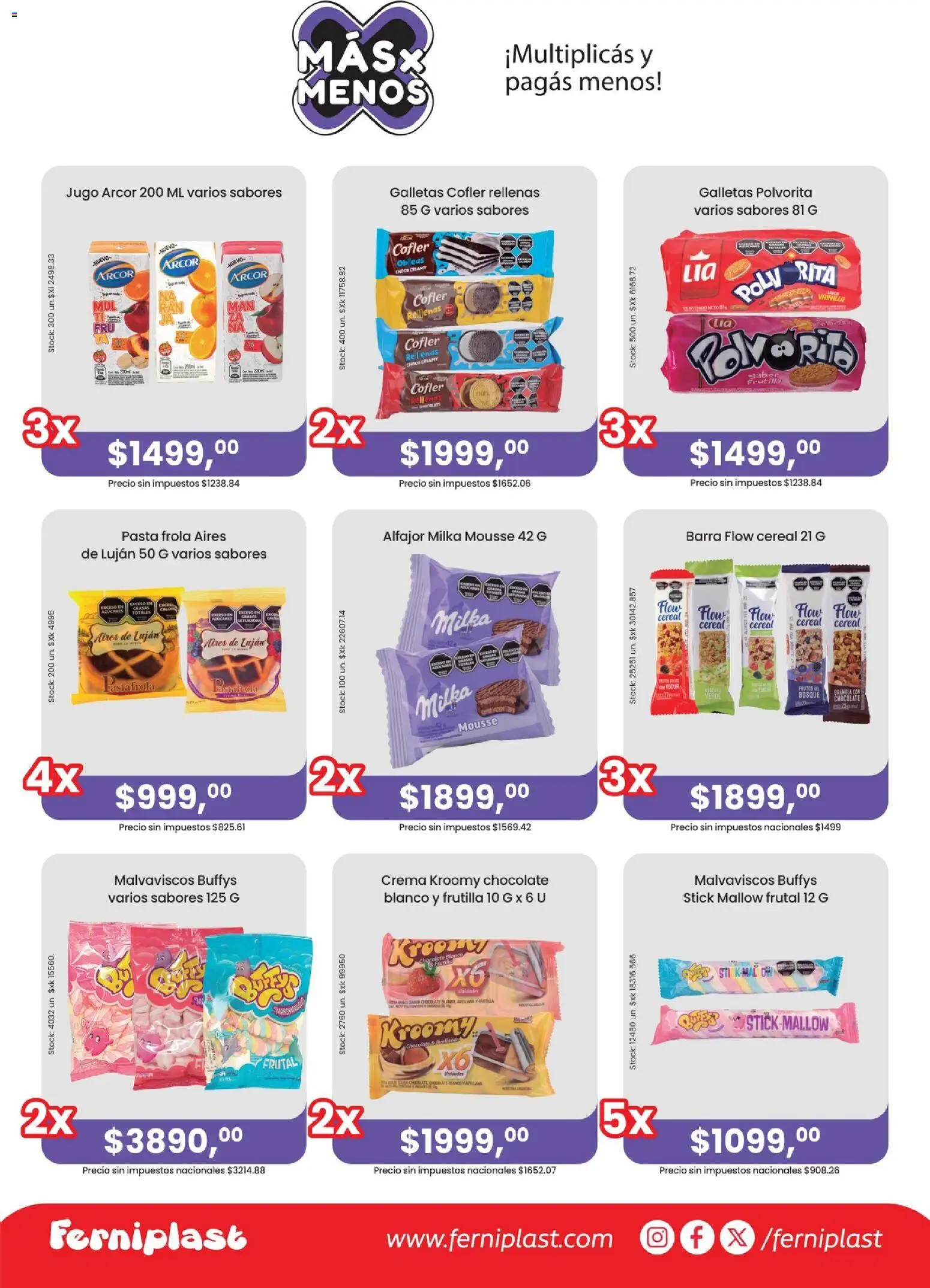 Ferniplast catálogo │ válido desde el 01.03.2026 | Página: 5 | Productos: Frutilla, Chocolate, Pasta, Galletas