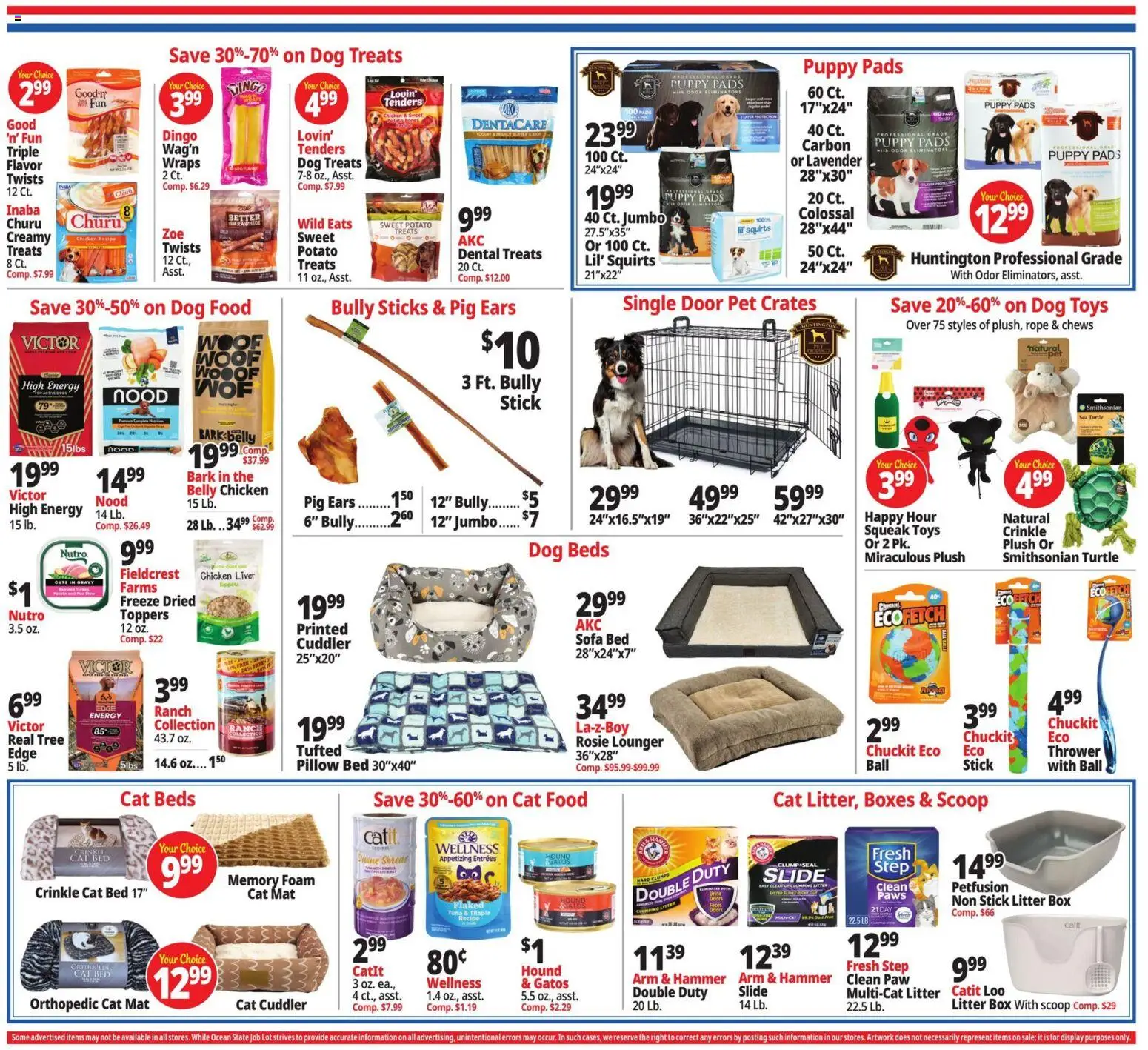 Ocean State Job Lot Weekly Ad - valid from 21.05.2026 | Page: 17 | Products: Bed, Sofa, Dog Treats, Pads