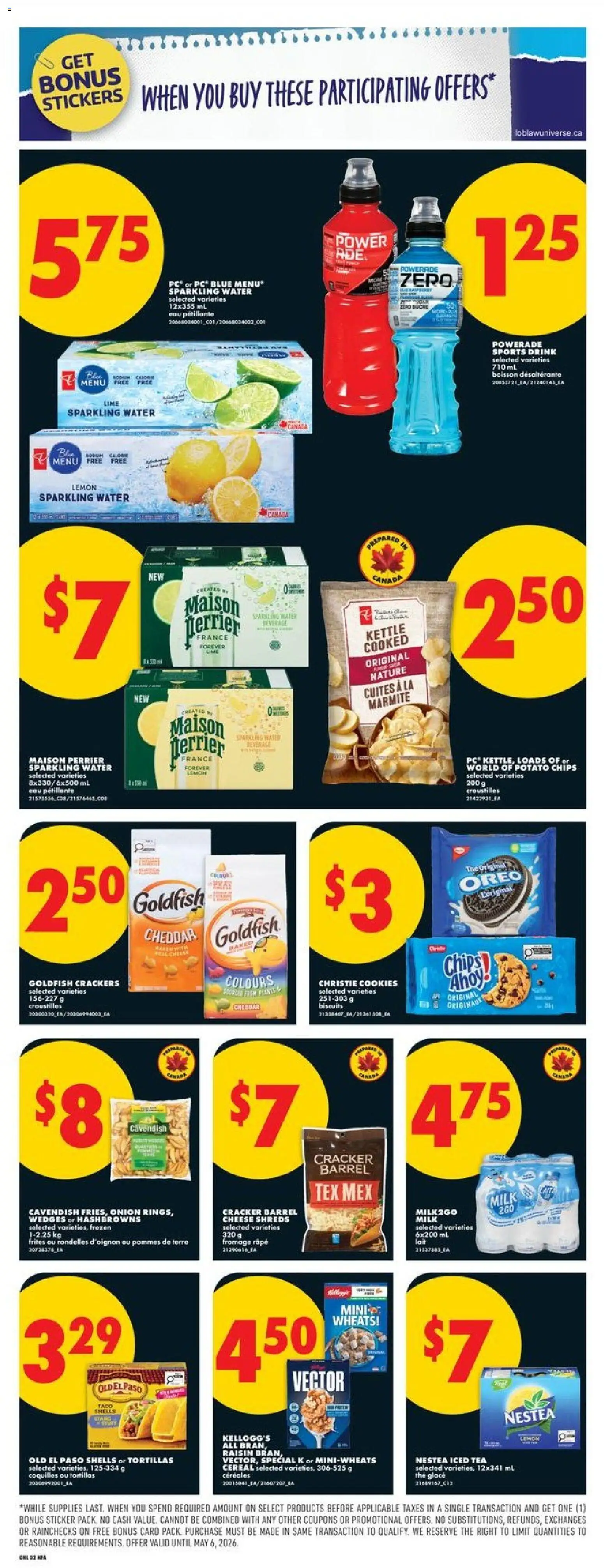 No Frills flyer valid from 16.04.2026 | Page: 10 | Products: Tea, Chips, Cookies, Cheese