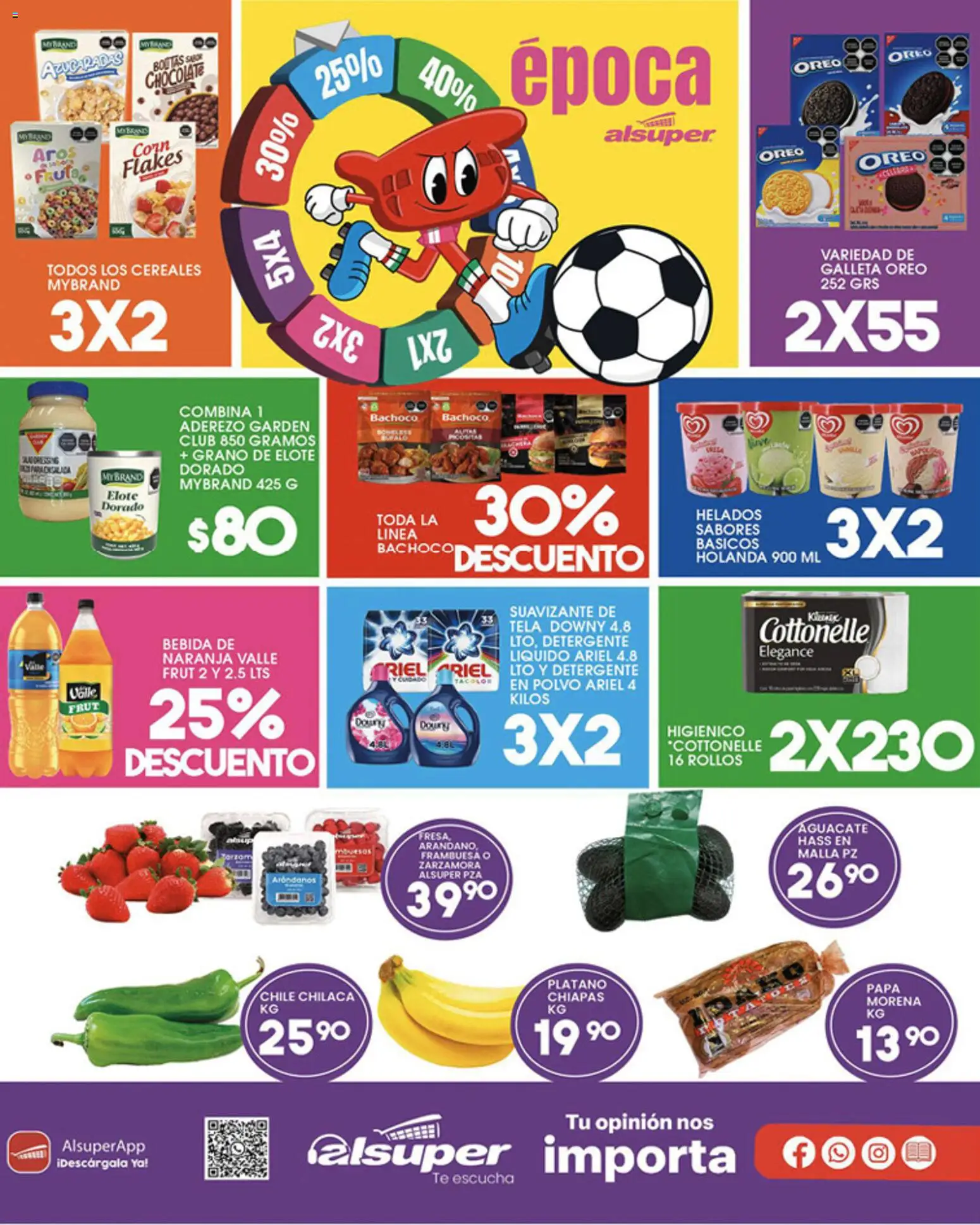 Nuevas ofertas de Alsuper válidas en toda la República Mexicana desde el 31/07/2026. ¡Encuentra las mejores ofertas en Alsuper folleto! | Página: 8 | Productos: Plátano, Riel, Malla, Polvo