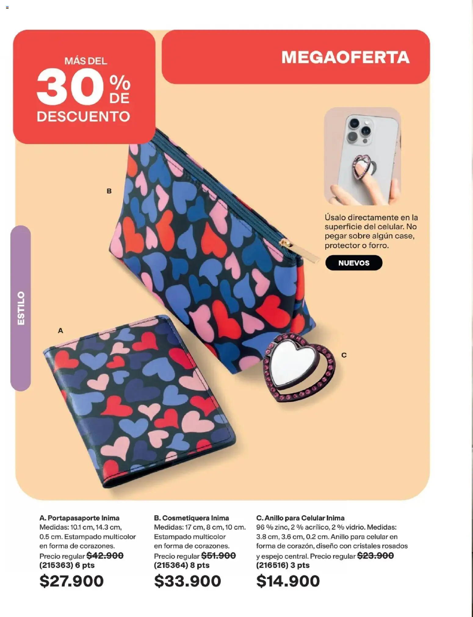 Avon revista - valida desde el 01.08.2026 | Página: 222 | Productos: Anillo, Sobre, Espejo