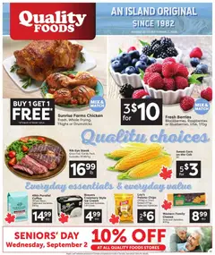 Preview of Quality Foods weekly flyer / circulaire from shop Quality Foods valid from Aug 27, 2026