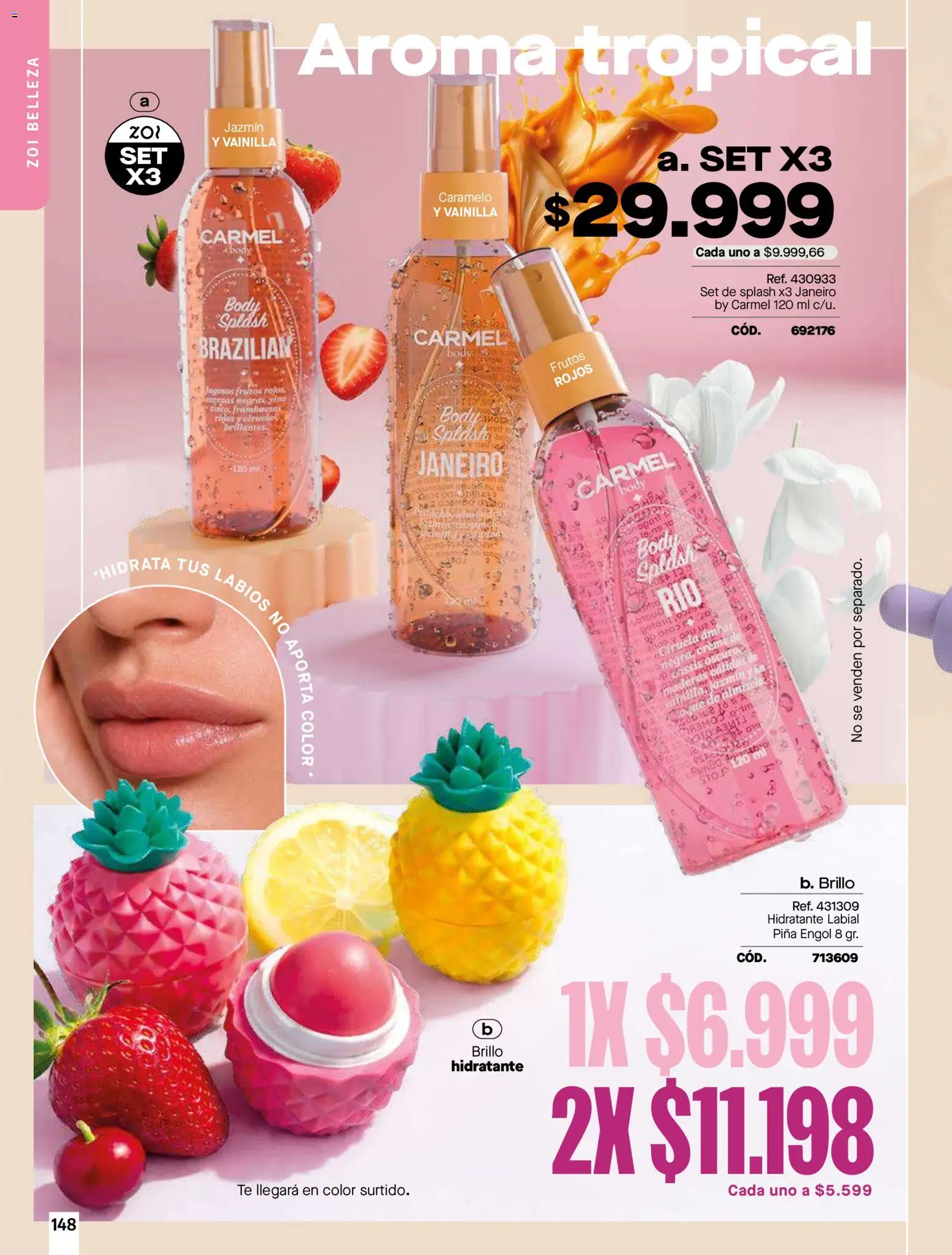 Carmel revista - valida desde el 01/07/2026 | Página: 148 | Productos: Té, Piña, Body, Brillo
