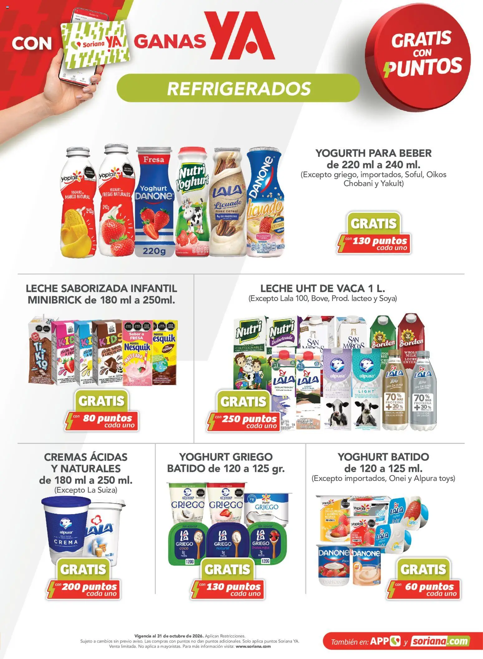 Nuevas ofertas de Soriana válidas en toda la República Mexicana desde el 11/09/2026. ¡Encuentra las mejores ofertas en Soriana Mercado - Gratis con puntos Soriana YA! | Página: 7 | Productos: Plátano, Coco, Nuez, Fresas