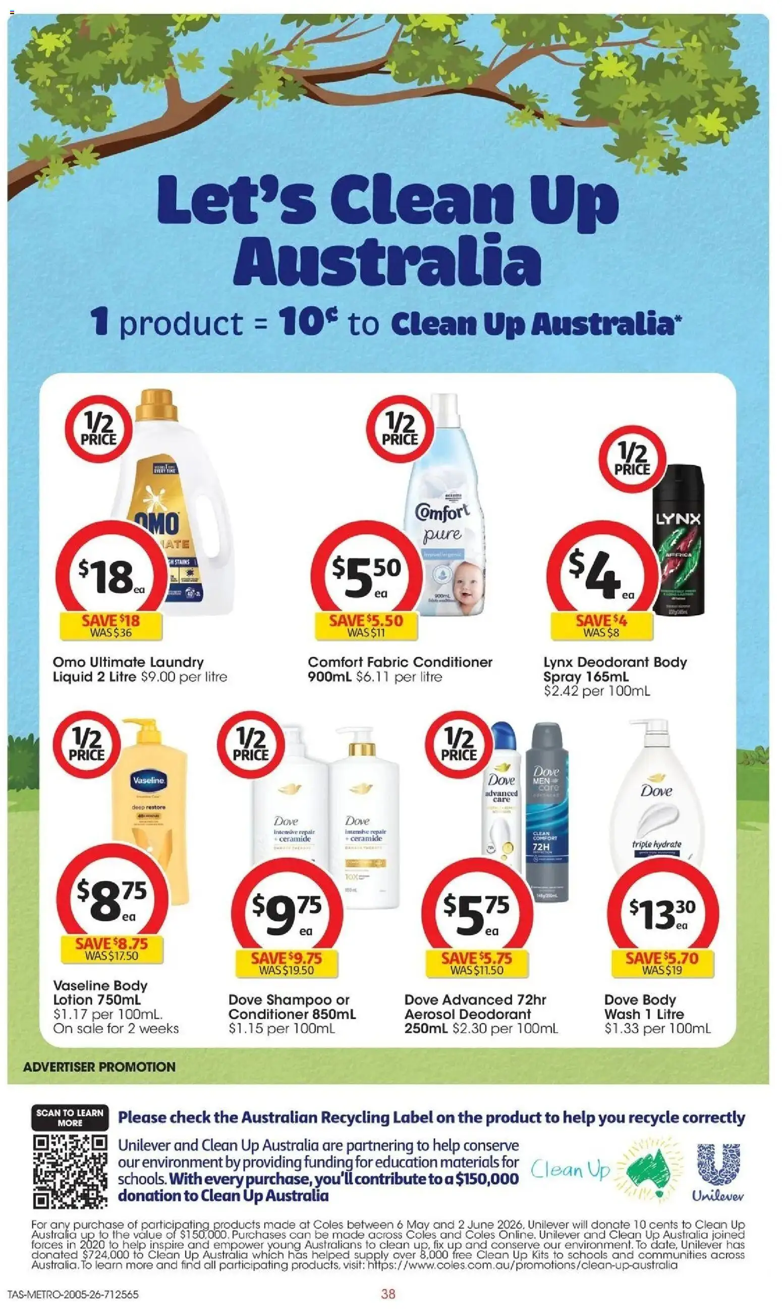 Coles catalogue - valid from 19.05.2026 | Page: 38 | Products: Kits, Shampoo, Laundry, Vaseline