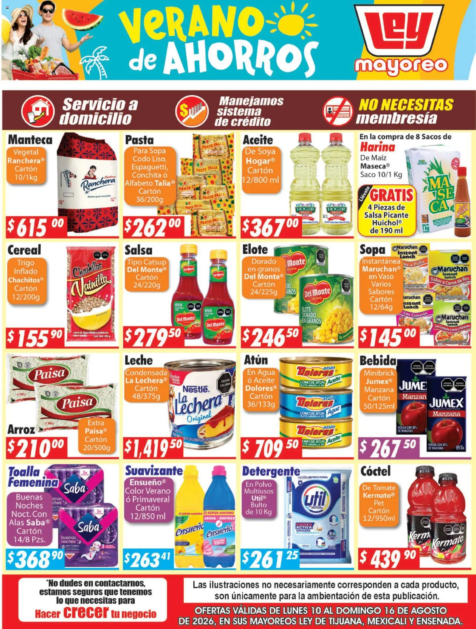 Nuevas ofertas de Casa Ley válidas en toda la República Mexicana desde el 10/08/2026. ¡Encuentra las mejores ofertas en Casa Ley folleto Frontera! | Página: 4 | Productos: Atún, Tomate, Pasta, Carne
