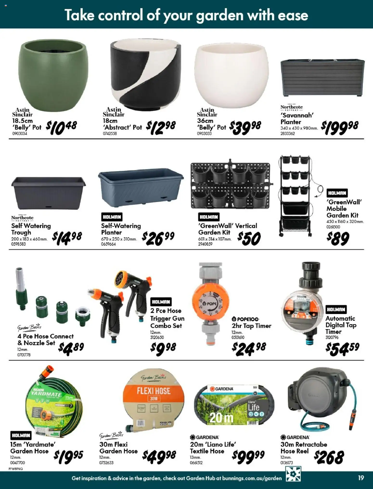 Bunnings Warehouse catalogue - valid from 20.05.2026 | Page: 19 | Products: Pot, Tap, Timer, Mobile