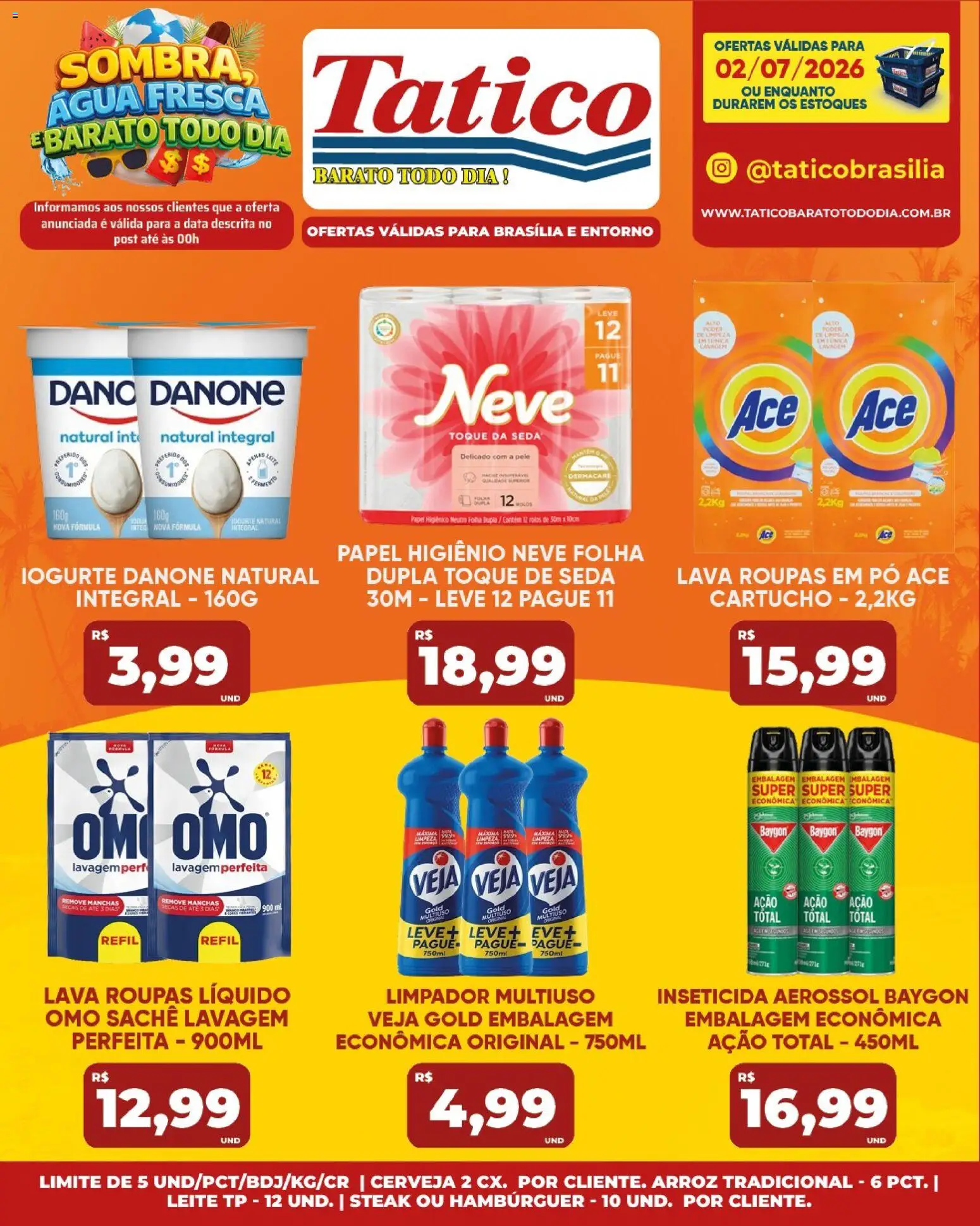 Tatico Folheto - válido de 03/07/2026 | Página: 42 | Produtos: Arroz, Roupas, Papel higiênico, Inseticida