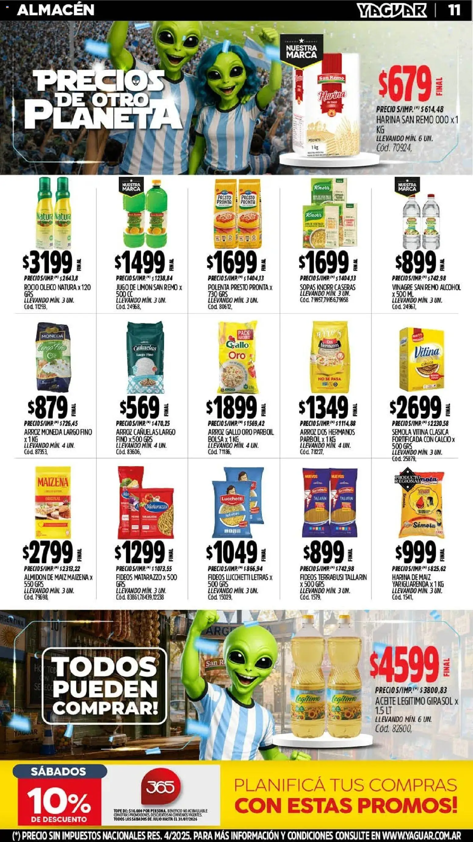 Yaguar - Oferta Semanal Salta │ válido desde el 13/07/2026 | Página: 13 | Productos: Aceite, Maiz, Huevos, Arroz