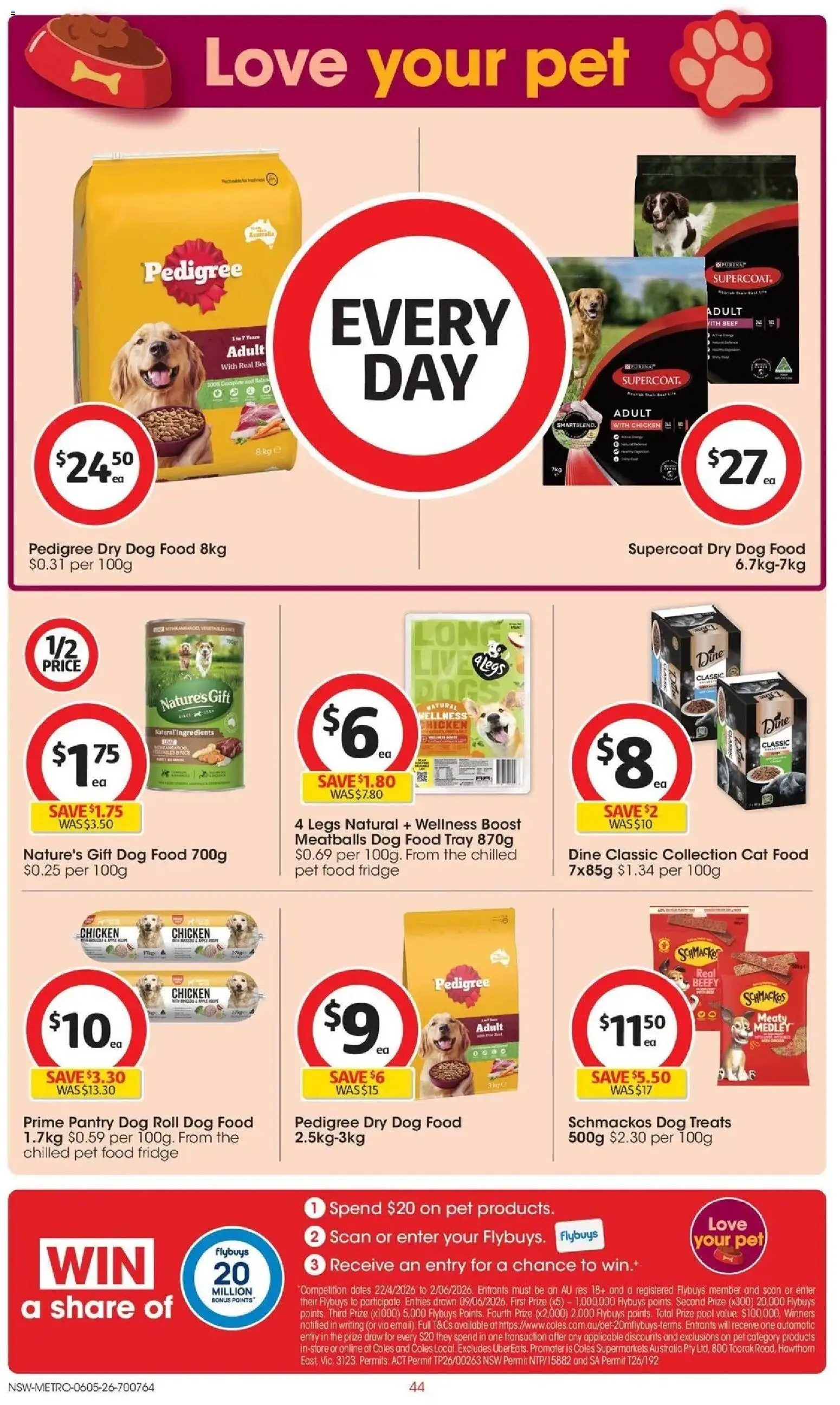 Coles catalogue - valid from 05.05.2026 | Page: 44 | Products: Chicken, Chips, Dog food, Fridge