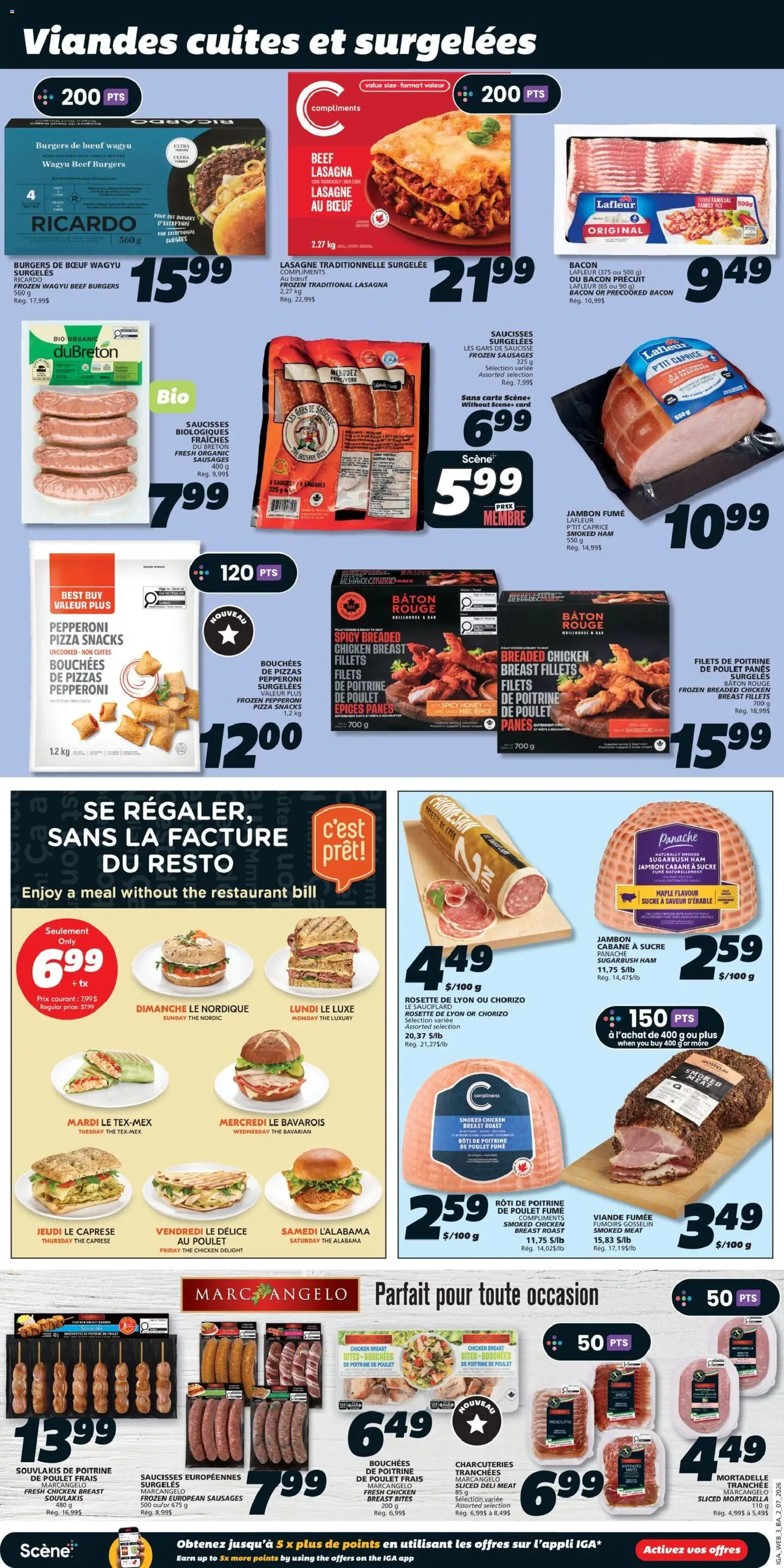 IGA flyer valid from Jul 2, 2026 | Page: 6 | Products: Beef, Ham, Pizza, Chicken