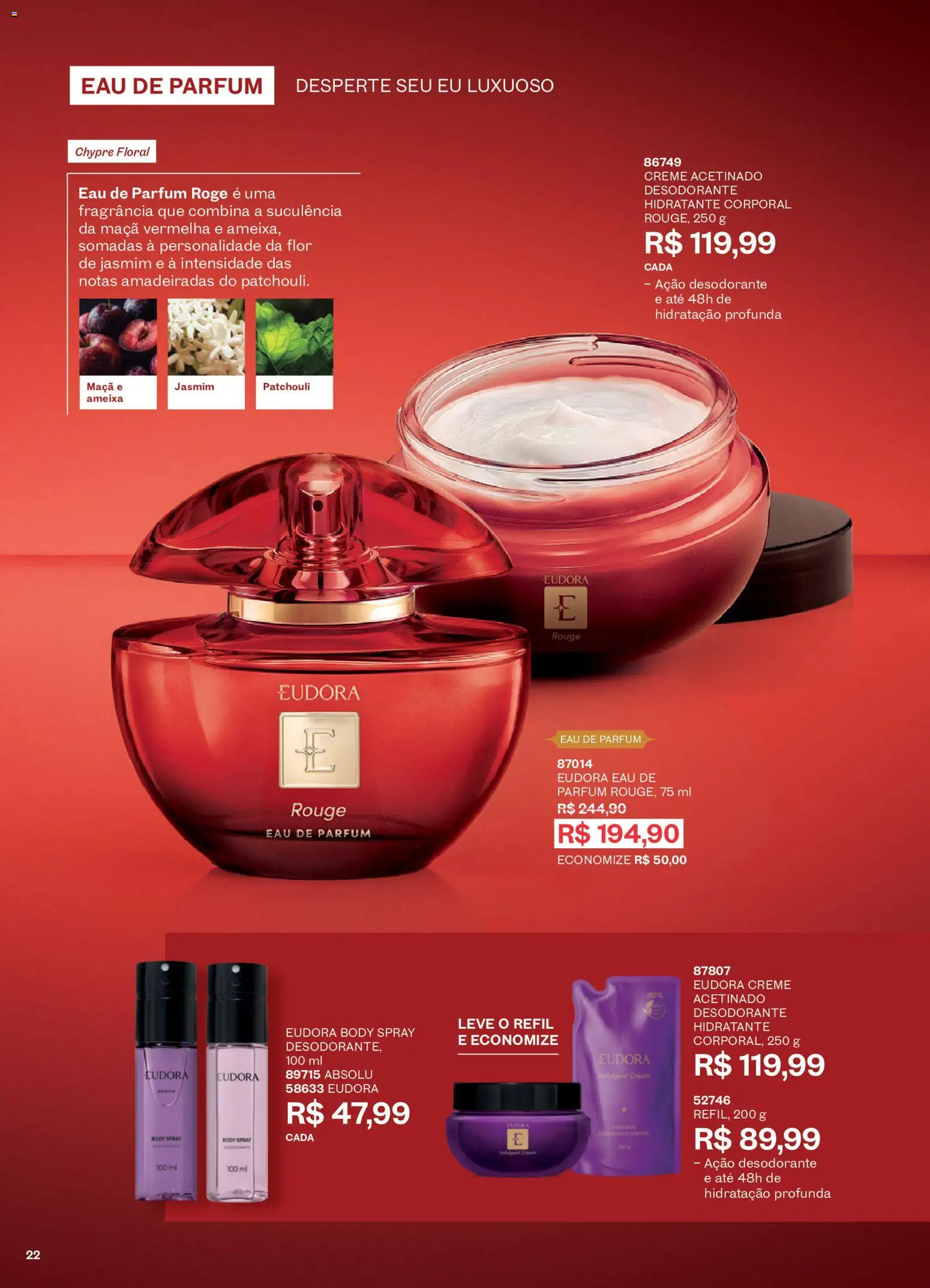 Eudora Folheto - válido de 16/09/2026 | Página: 25 | Produtos: Fragrância, Desodorante, Creme, Ameixa