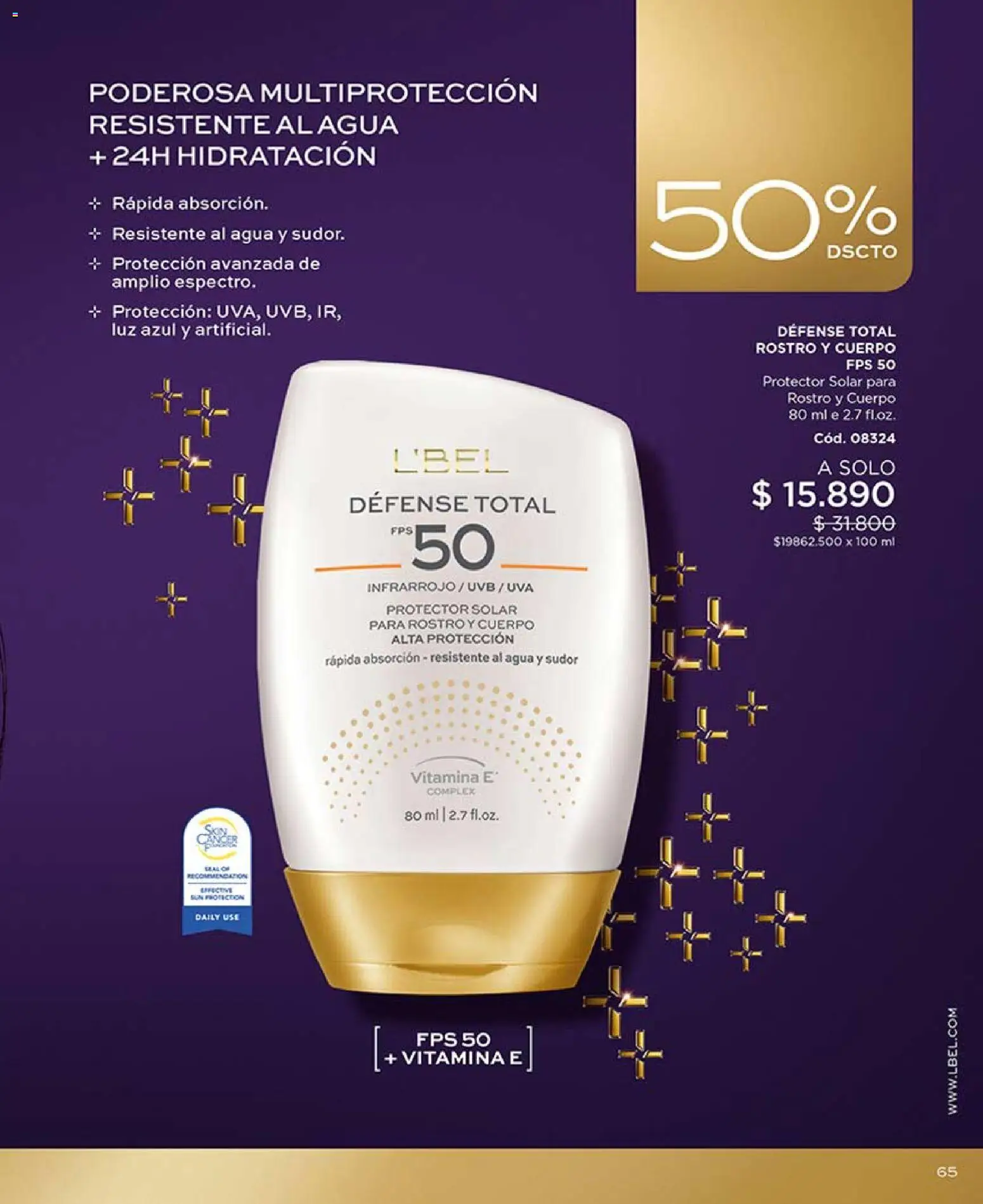 Catálogo L'Bel Campaña 6 │ válido desde el 31.03.2026 | Página: 69 | Productos: Agua, Uva, Protector solar