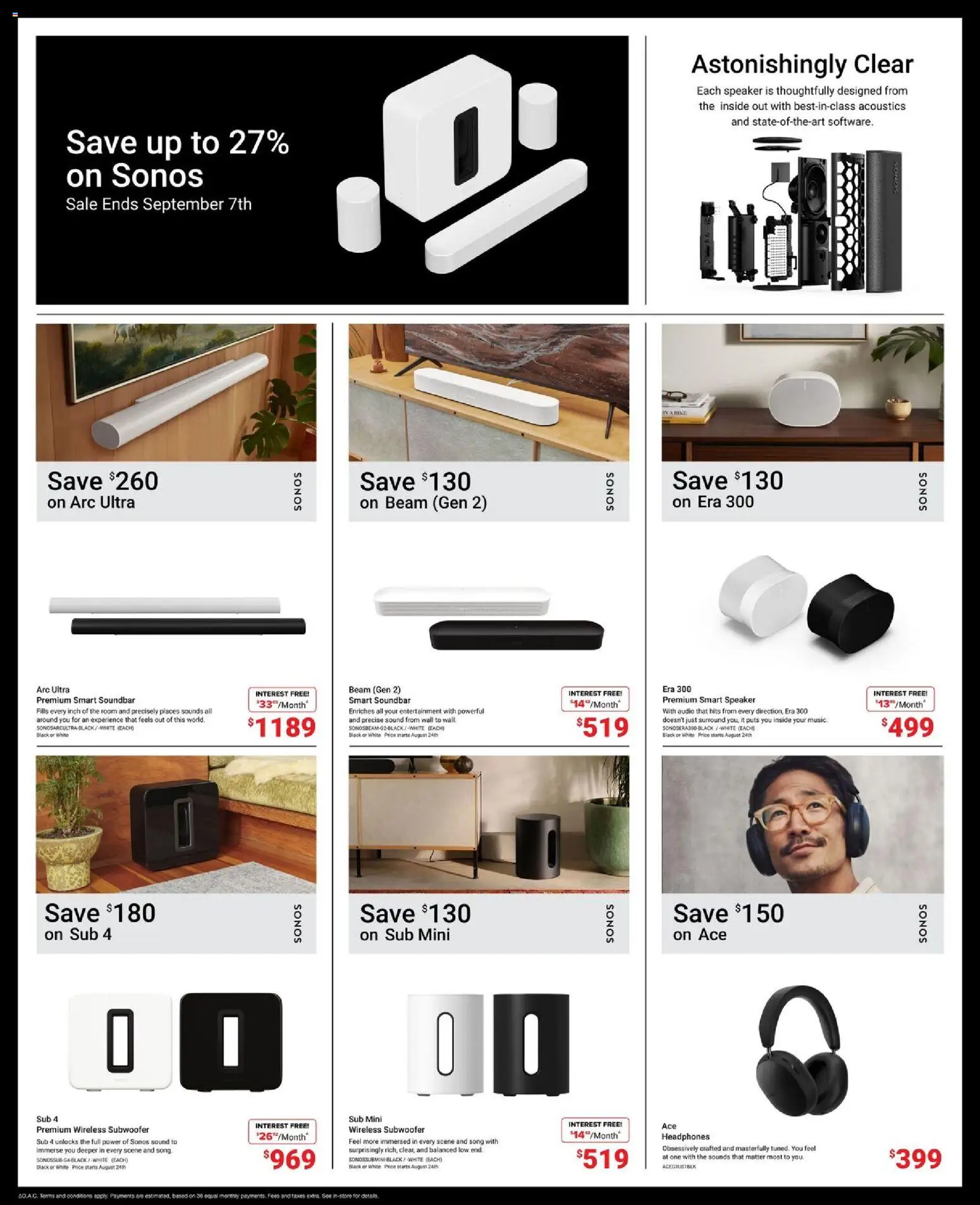 Visions flyer valid from Sep 4, 2026 | Page: 6 | Products: Audio, Headphones, Speaker, Soundbar