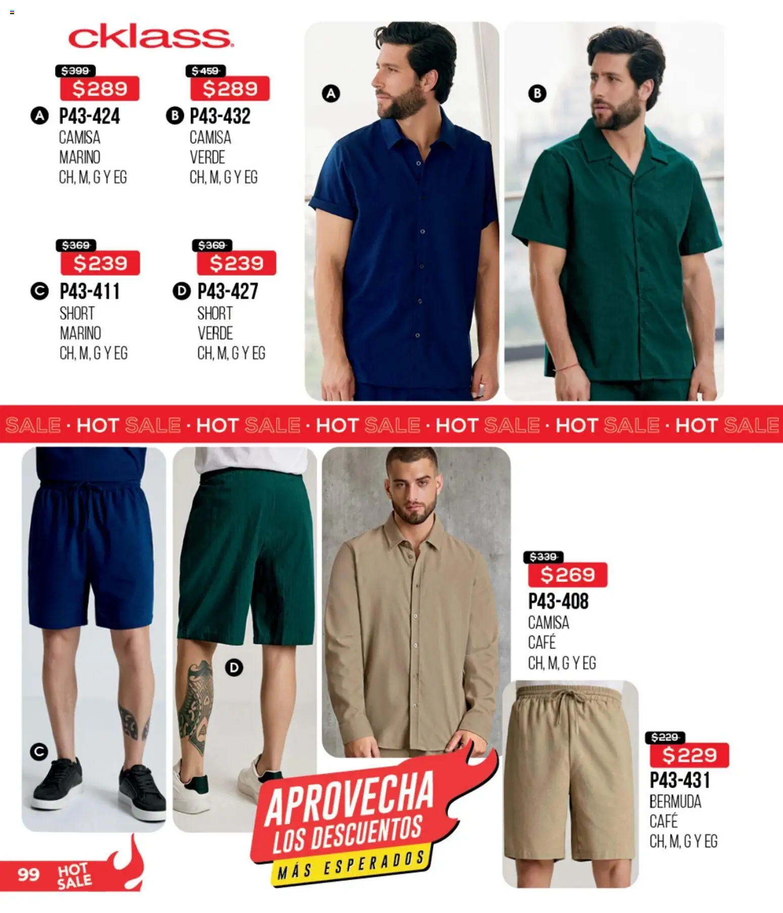 Nuevas ofertas de Cklass válidas en toda la República Mexicana desde el 15.05.2026. ¡Encuentra las mejores ofertas en Cklass Hot Sale! | Página: 289 | Productos: Camisa, Café, Short, Bermuda