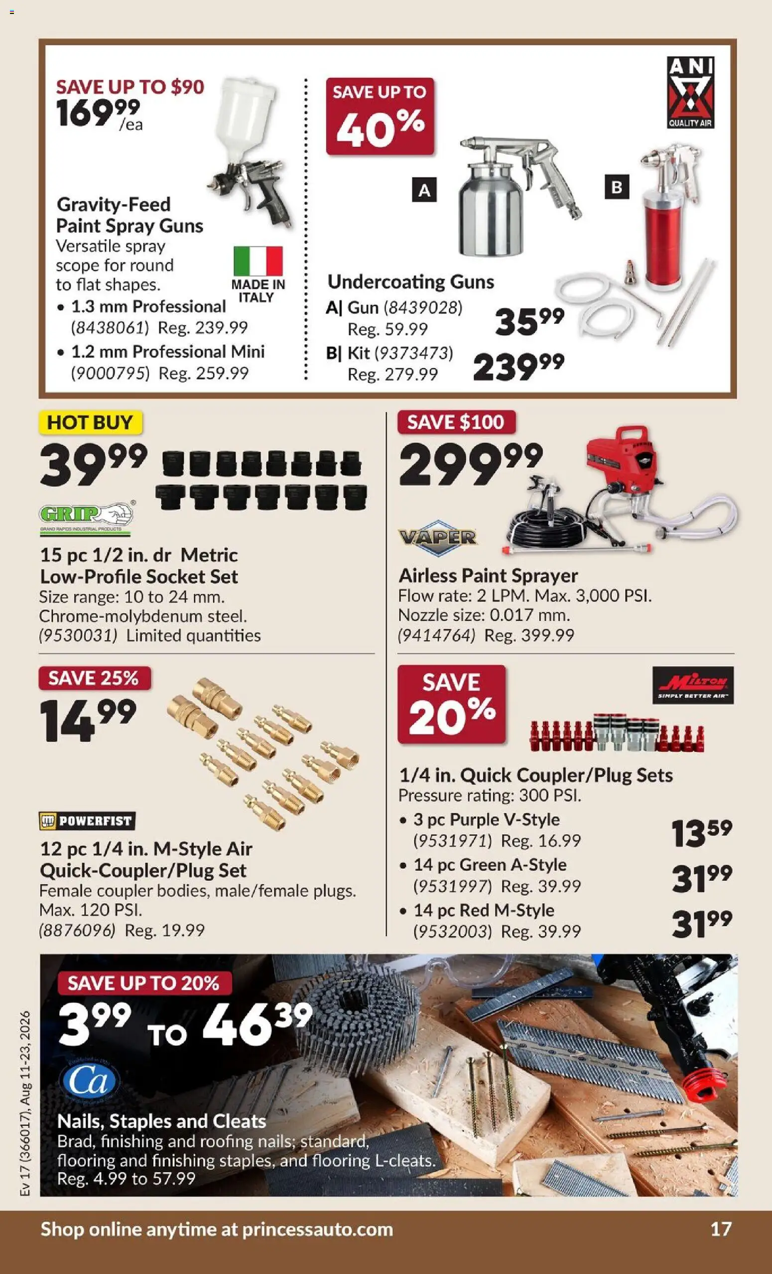 Princess Auto flyer valid from Aug 11, 2026 | Page: 24 | Products: PC, Socket