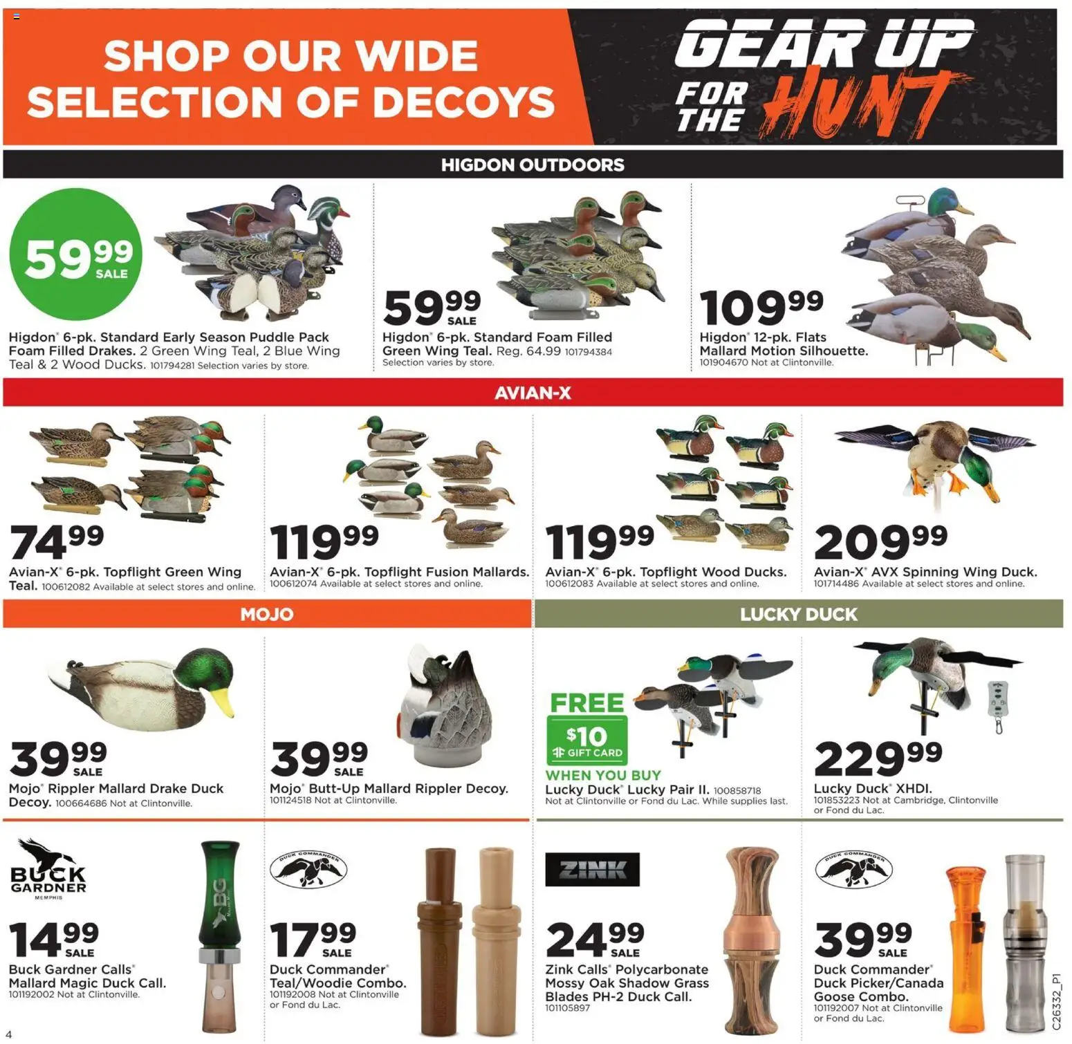 Mills Fleet Farm Ad - valid from 08/10/2026 | Page: 4 | Products: Fusion, Duck, Foam, Goose