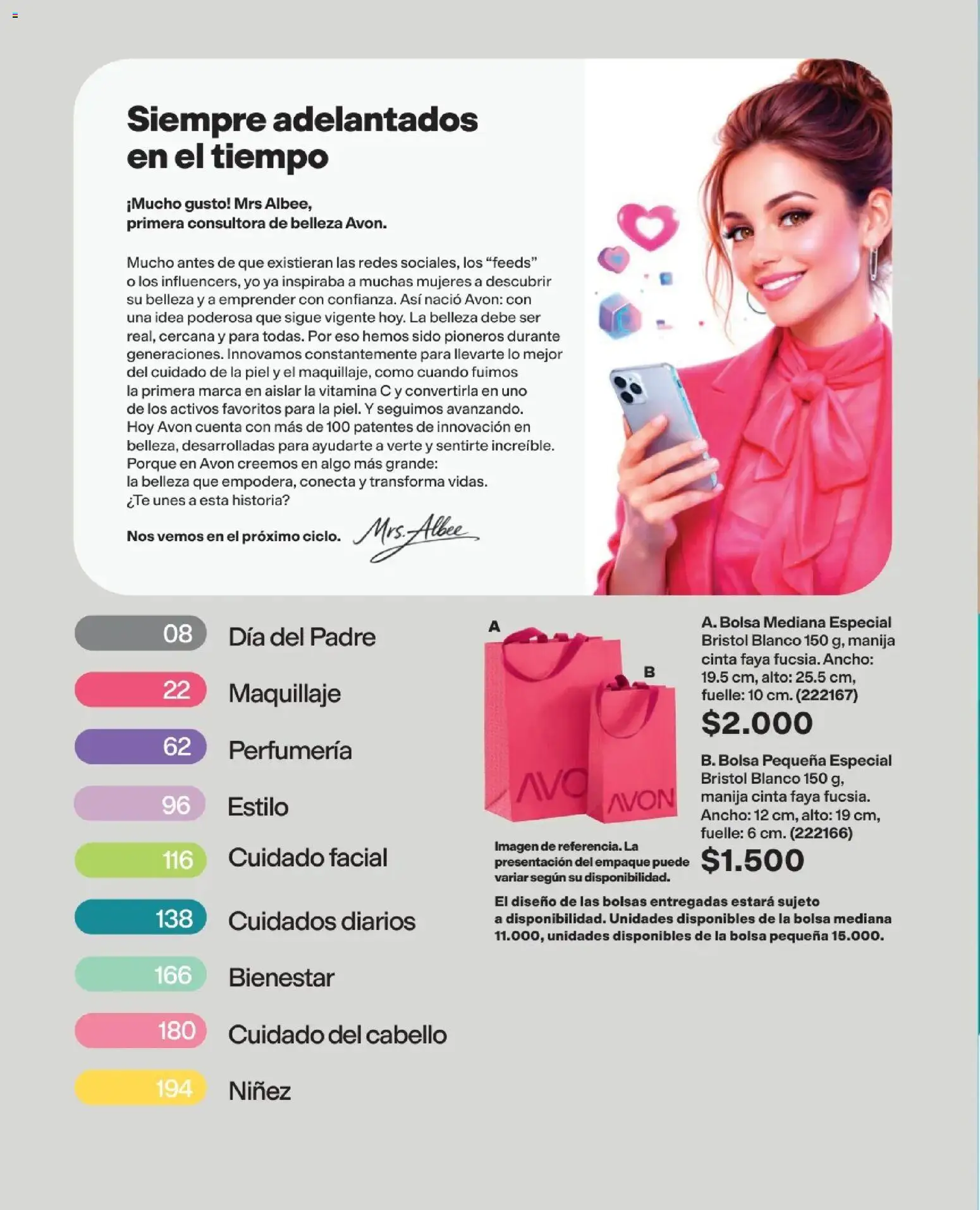 Avon revista - valida desde el 01.08.2026 | Página: 6 | Productos: Bolsa, Maquillaje, Cinta