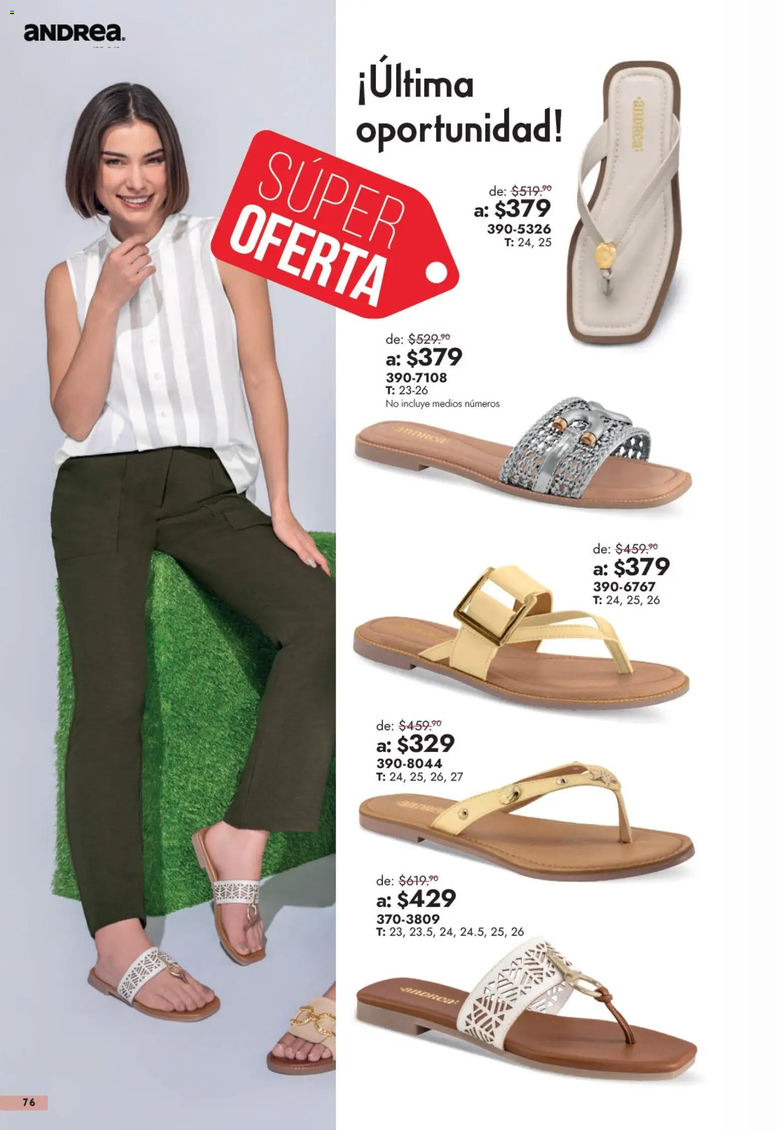 Nuevas ofertas de Andrea válidas en toda la República Mexicana desde el 13/09/2026. ¡Encuentra las mejores ofertas en Andrea catálogo Outlet! | Página: 76