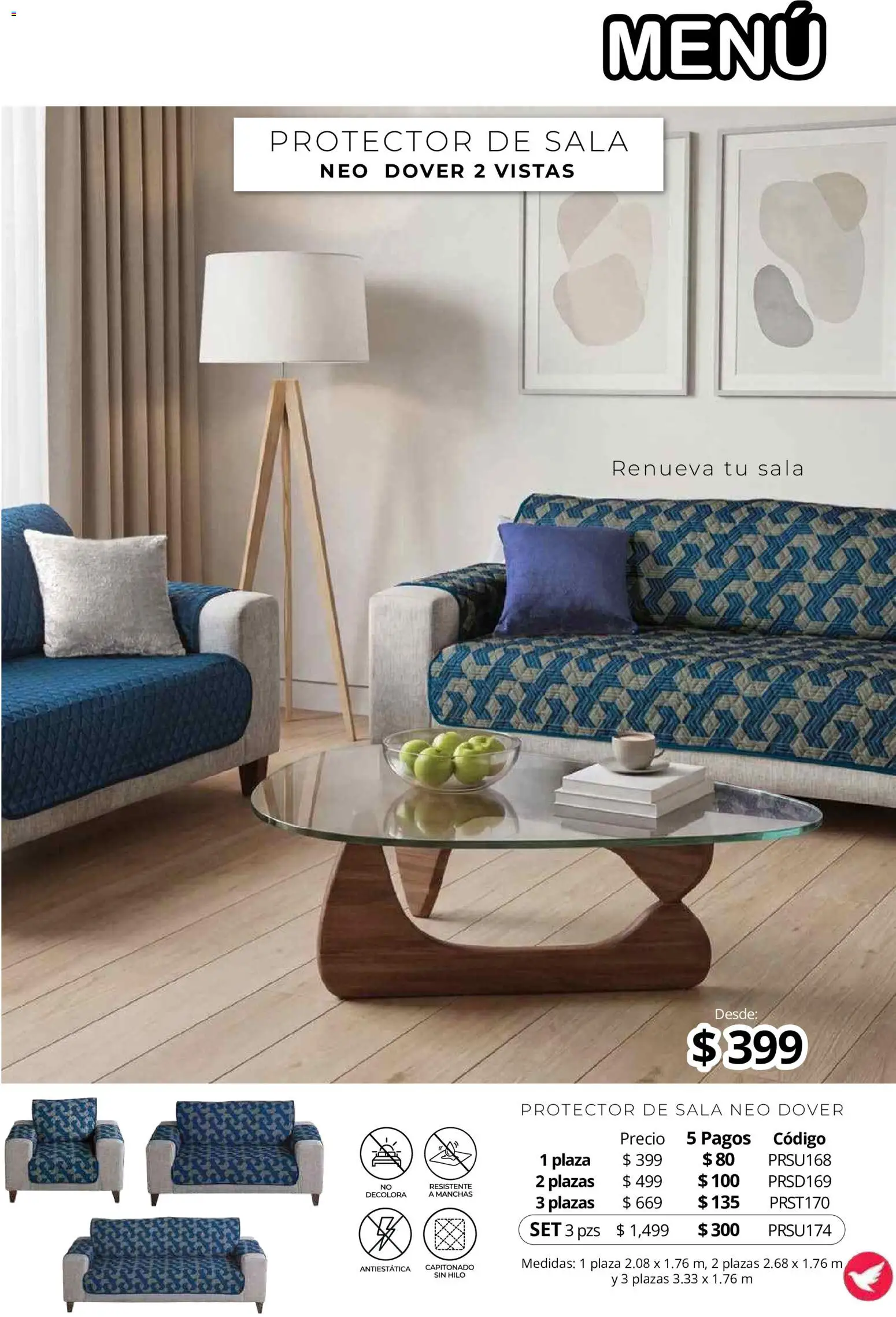 Nuevas ofertas de Colchas Concord válidas en toda la República Mexicana desde el 01/08/2026. ¡Encuentra las mejores ofertas en Colchas Concord catálogo! | Página: 199 | Productos: Sala