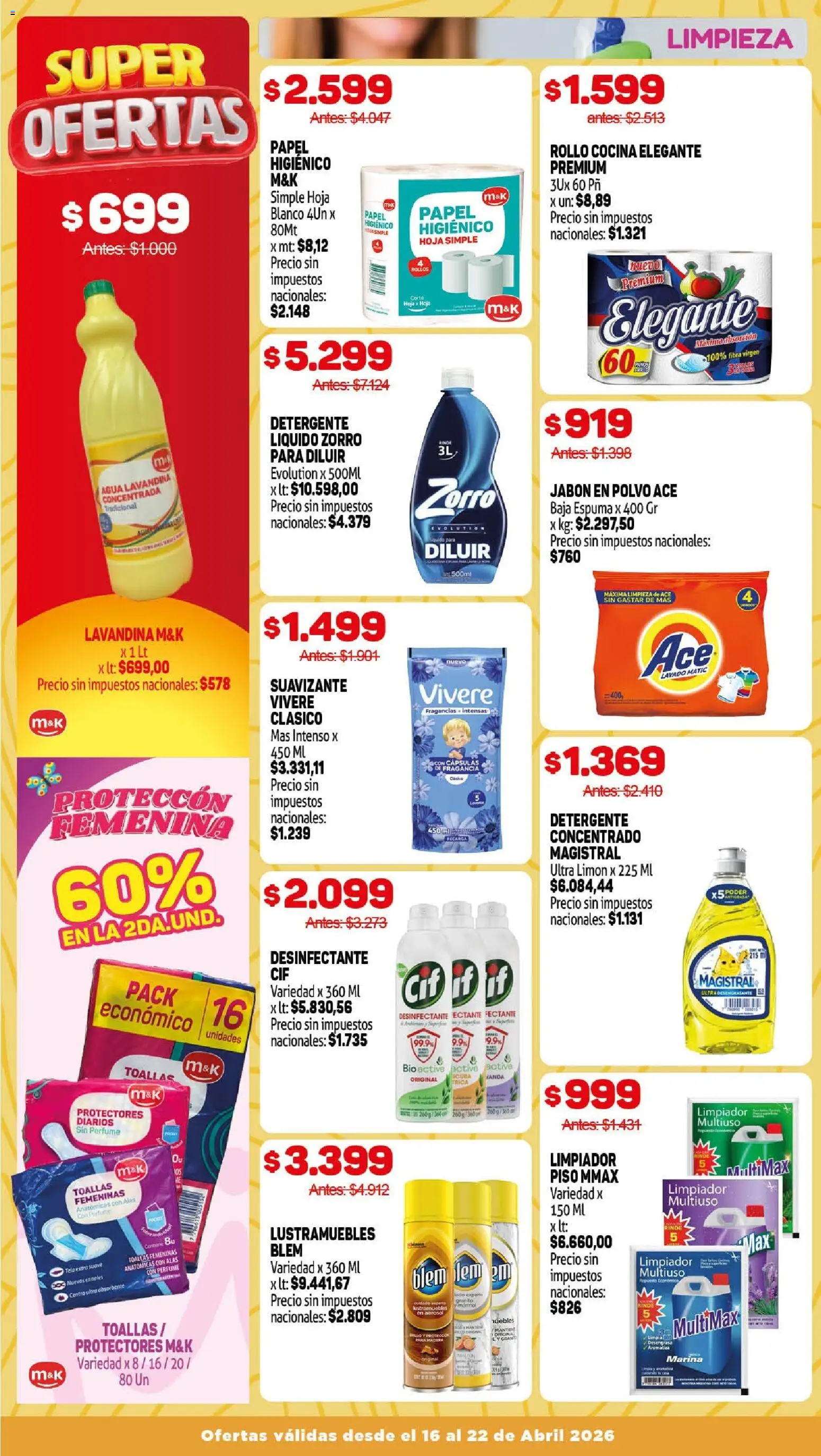 Makro Ofertas ALCANZA │ válido desde el 16.04.2026 | Página: 12 | Productos: Papel higiénico, Cocina, Jabón, Limón