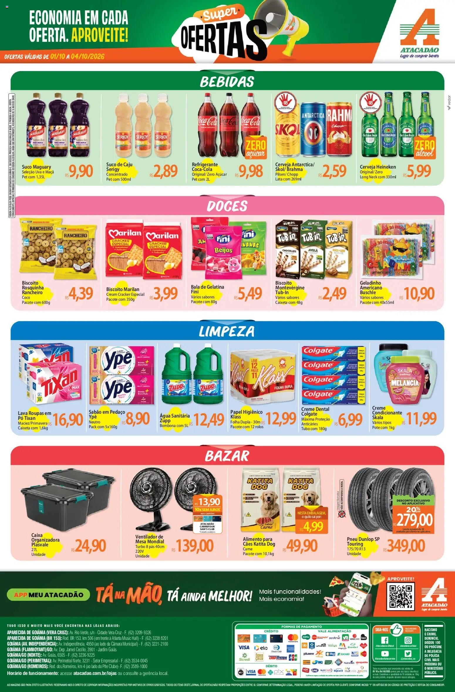 Atacadão Folheto - válido de 01/10/2026 | Página: 2 | Produtos: Coco, Gelo, Biscoito, Gelatina