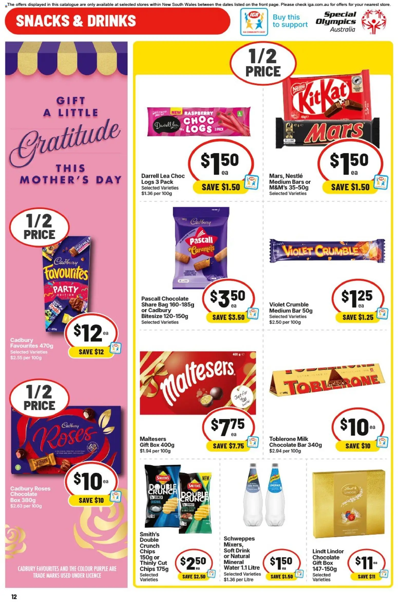 IGA catalogue - valid from 06.05.2026 | Page: 10 | Products: Box, Dairy, Chocolate, Chips