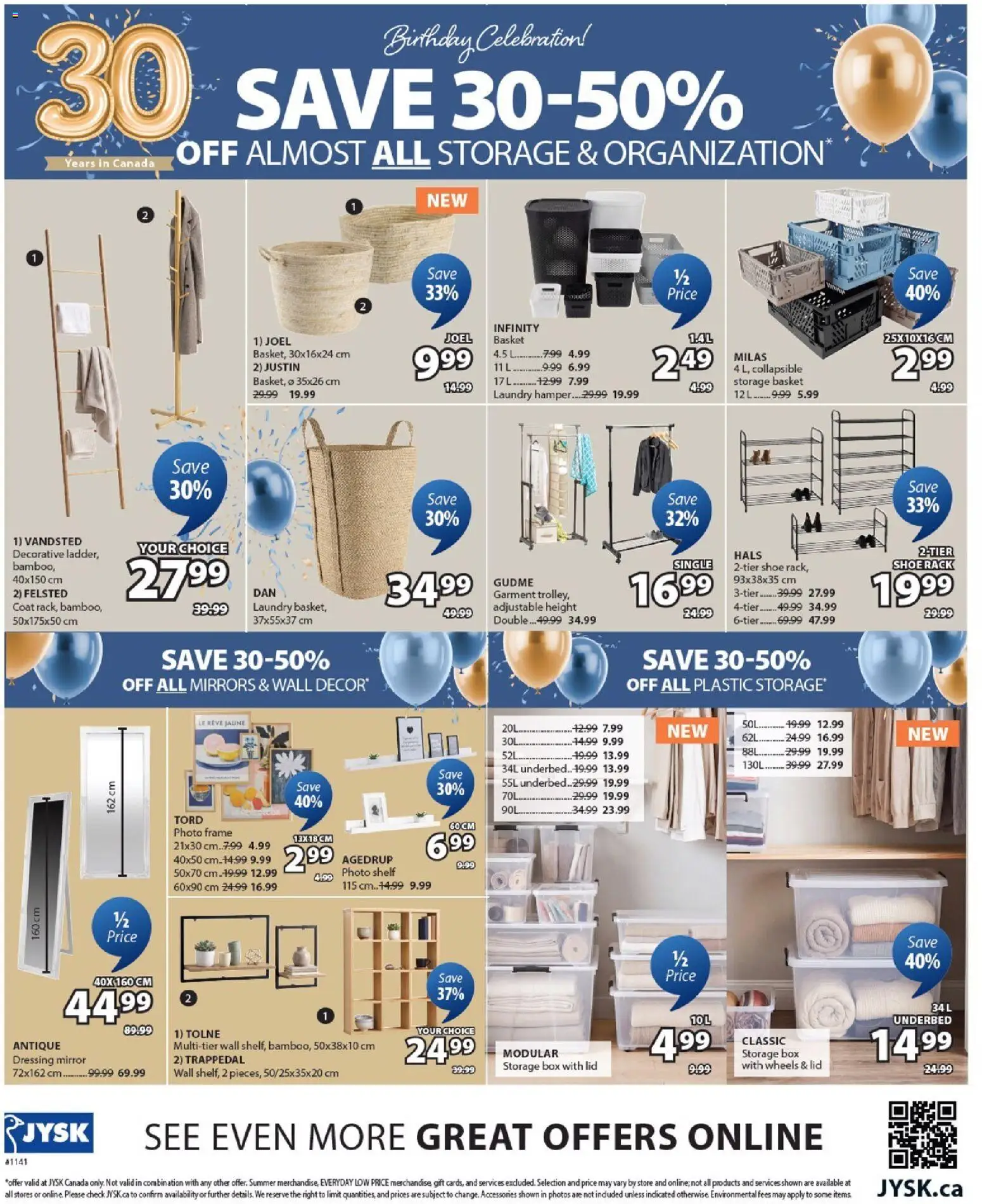 JYSK flyer valid from Sep 24, 2026 | Page: 20 | Products: Storage box, Box, Basket, Coat